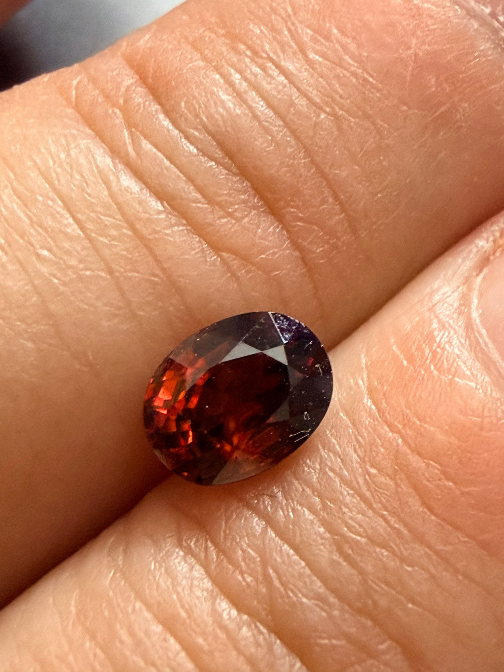 Natural Pink Zircon Oval 6.8x5.2mm 1.41cts