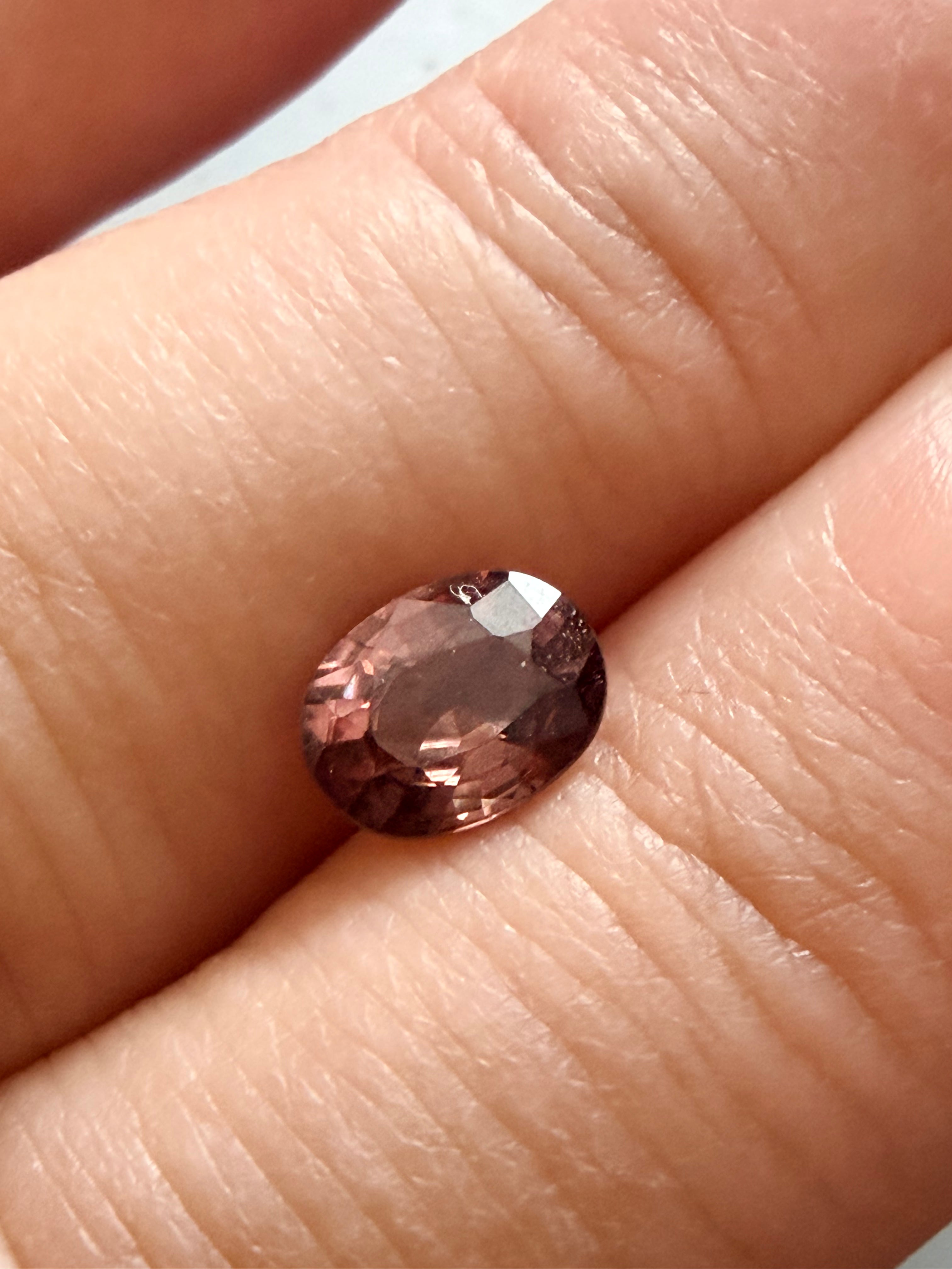 Natural Pink Zircon Oval 7.7x5.9mm 1.52cts