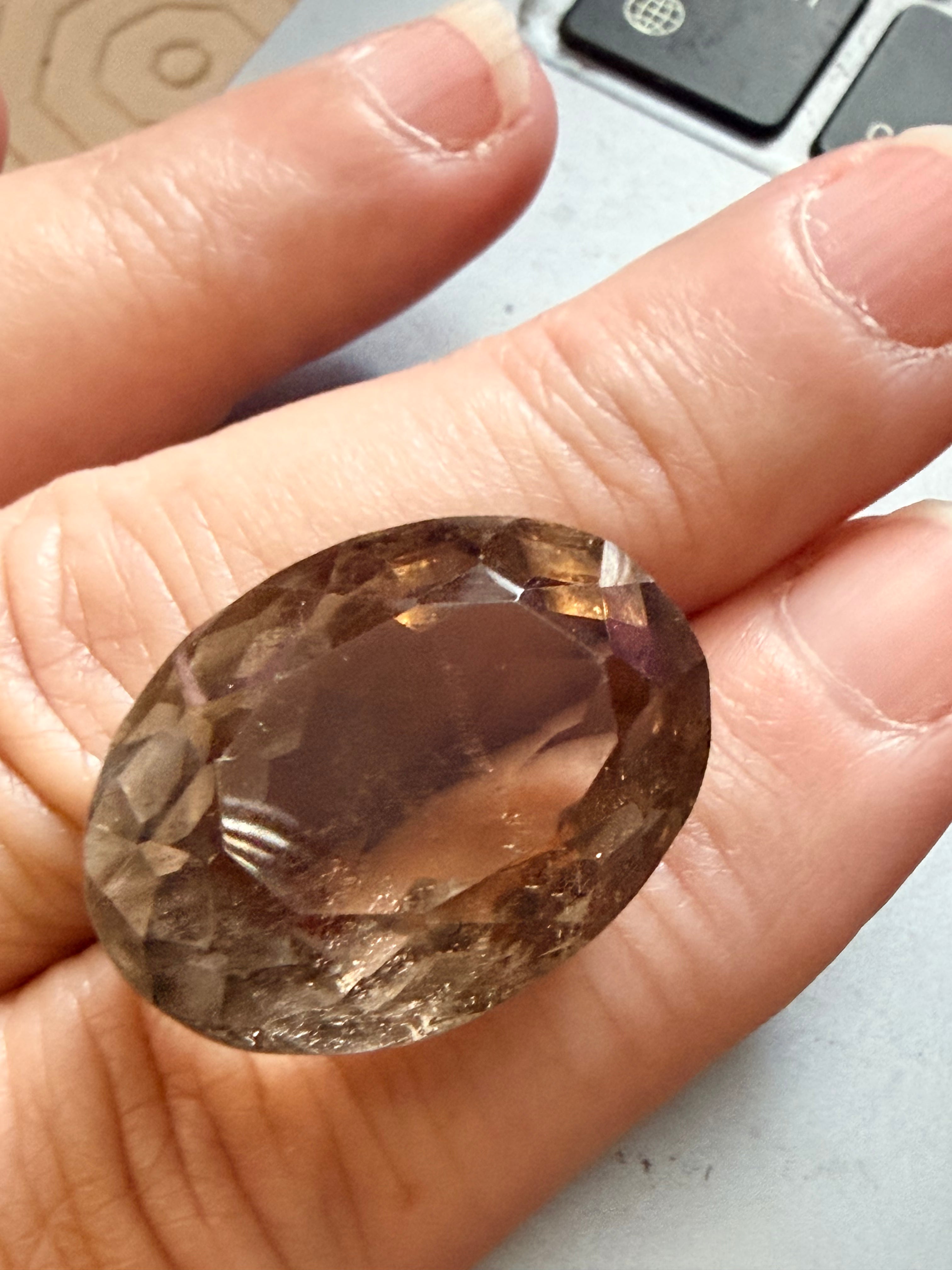 Natural Smoky Quartz Oval 26.4x18.9mm 45.57cts