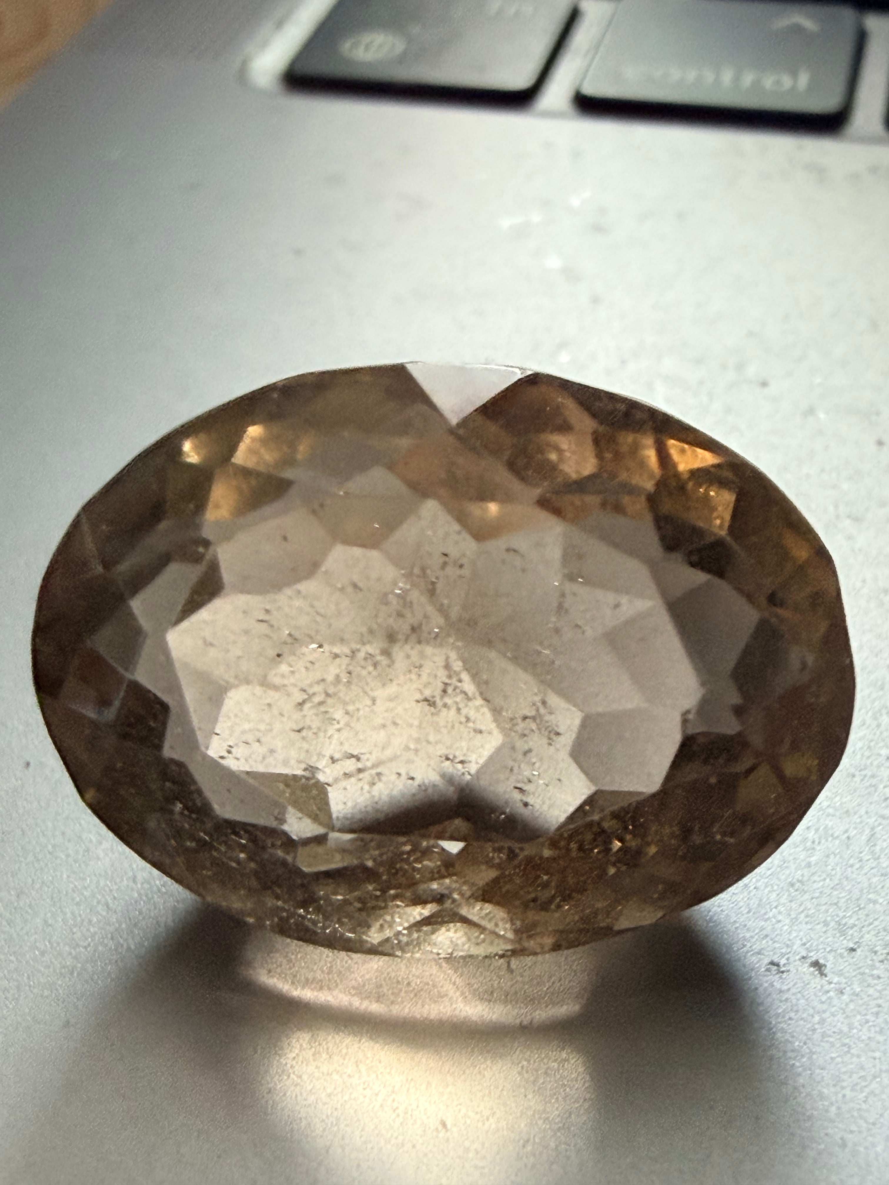 Natural Smoky Quartz Oval 26.4x18.9mm 45.57cts