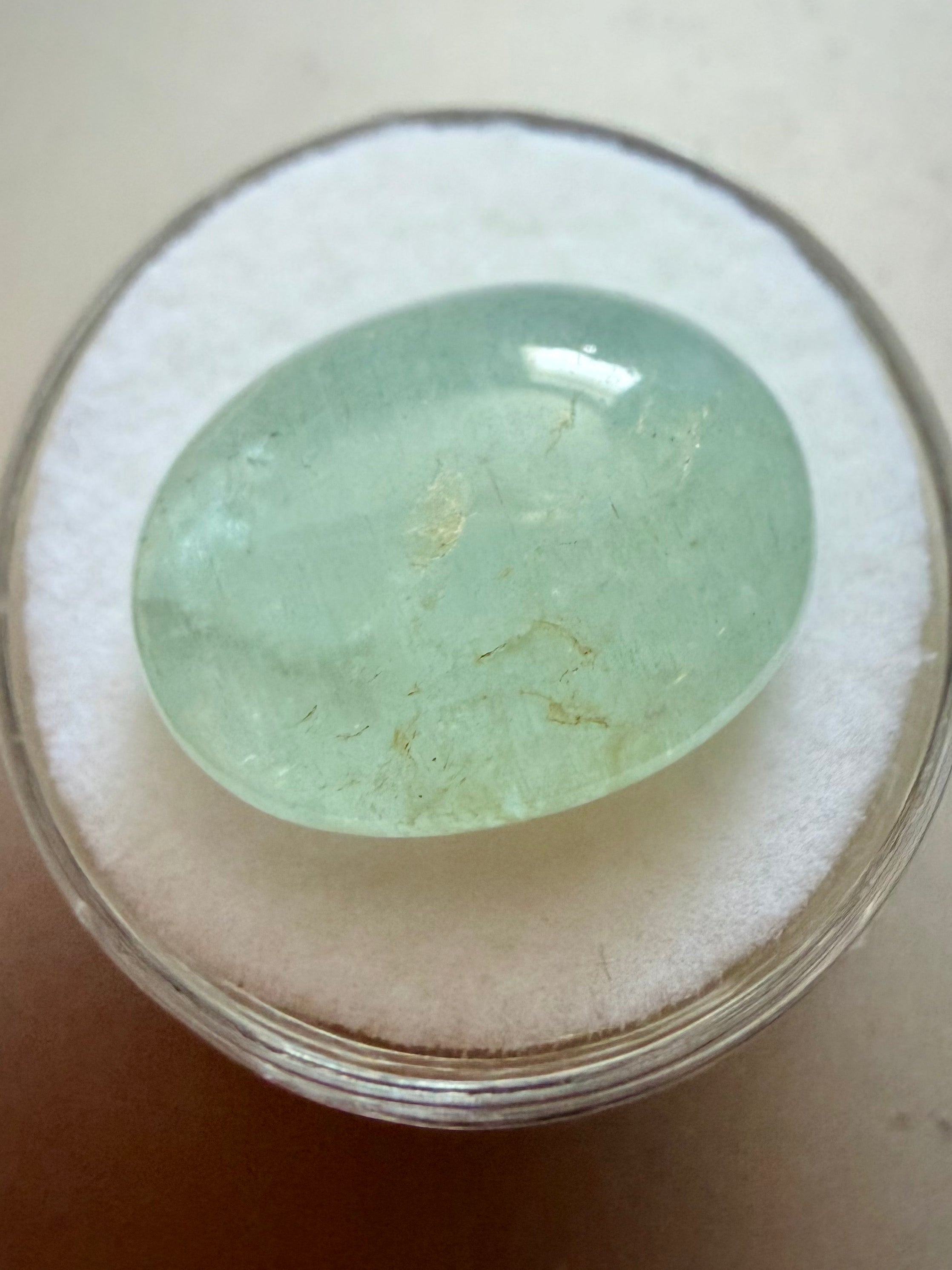Natural Aquamarine Oval Cabochon 17.6x13.4mm 13.19cts