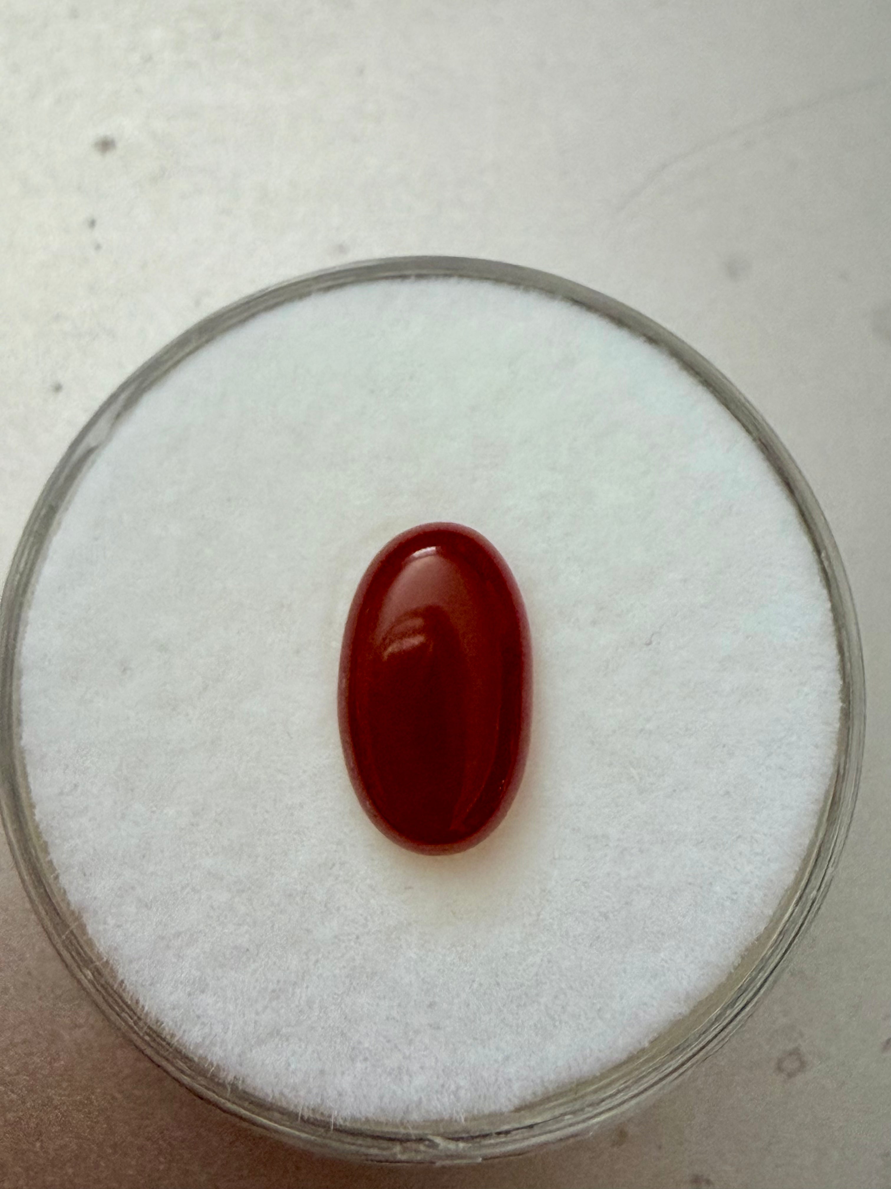Cornelian Oval Cabochon 10x6mm
