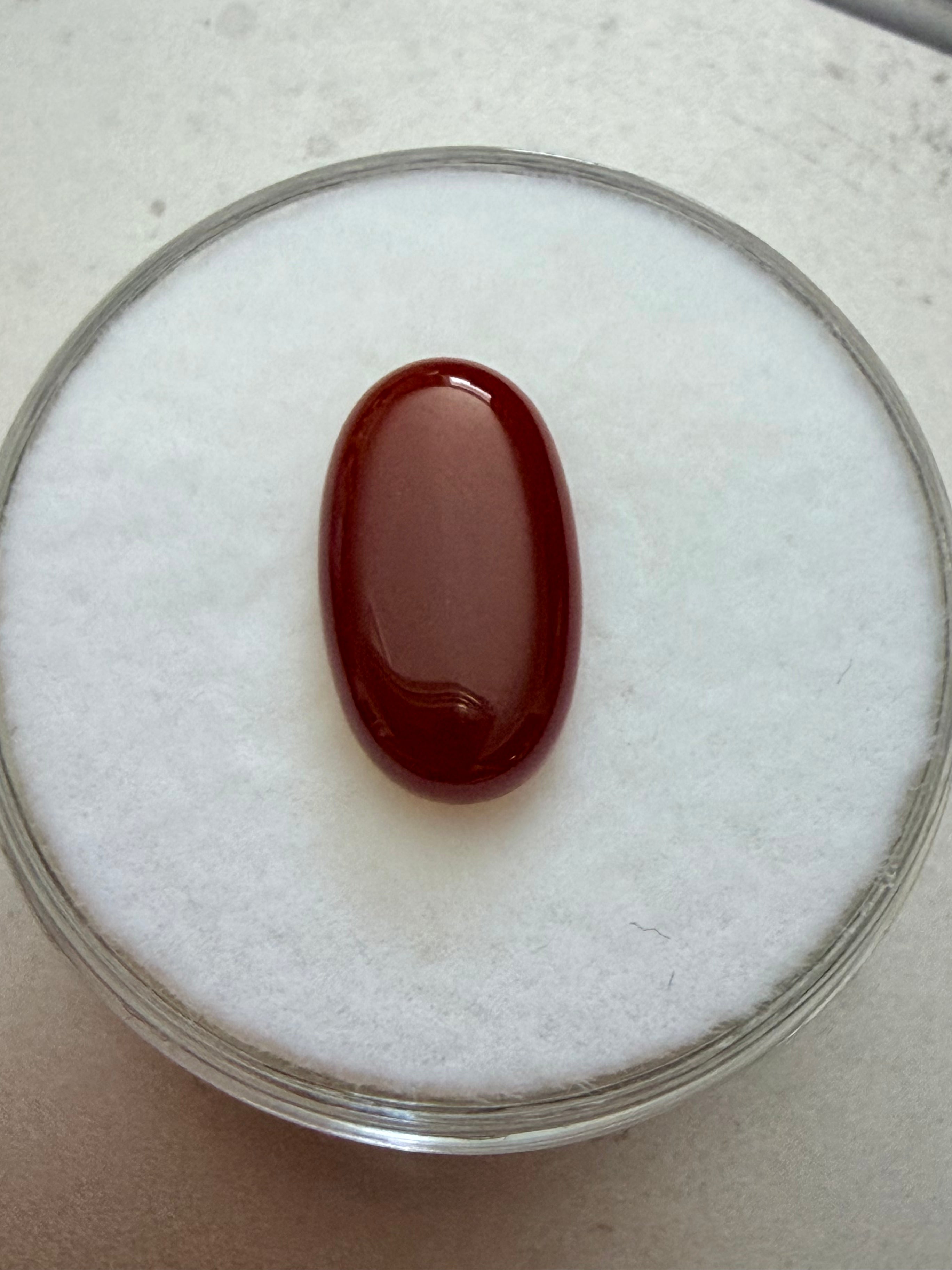 Cornelian Oval Cabochon 12x7mm