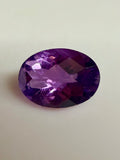Dark Amethyst Oval Checkerboard Cut 7x5mm