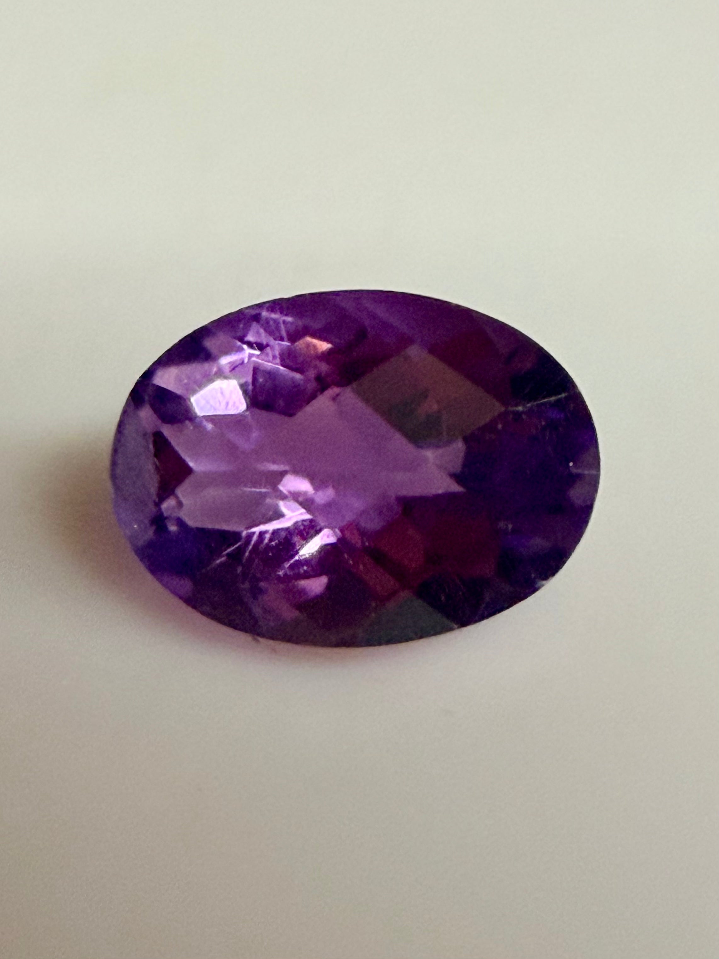 Dark Amethyst Oval Checkerboard Cut 7x5mm