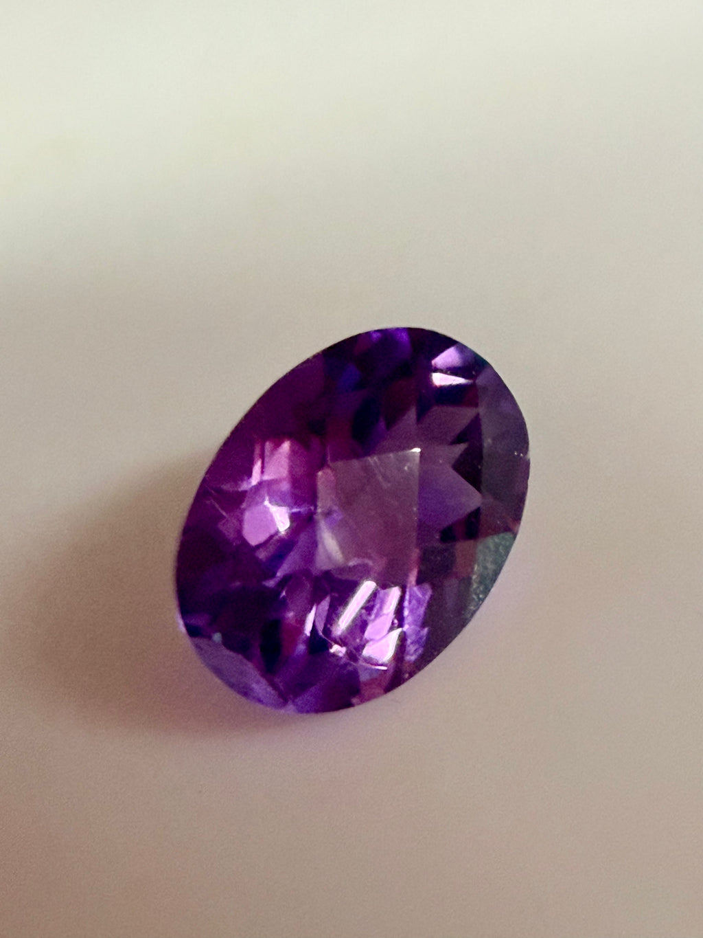Dark Amethyst Oval Checkerboard Cut 7x5mm