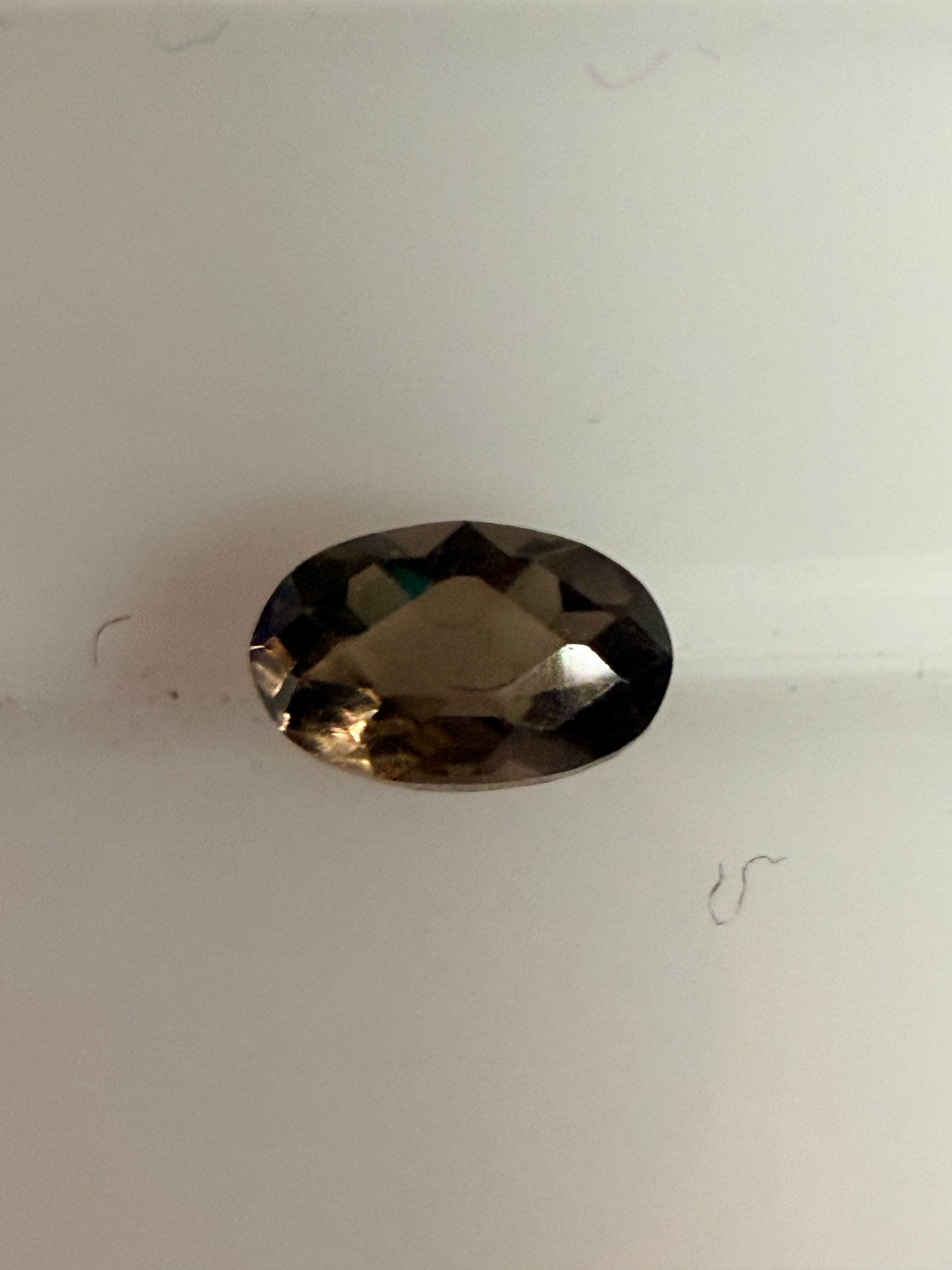 Smoky Quartz Oval Checkerboard Cut 5x3mm