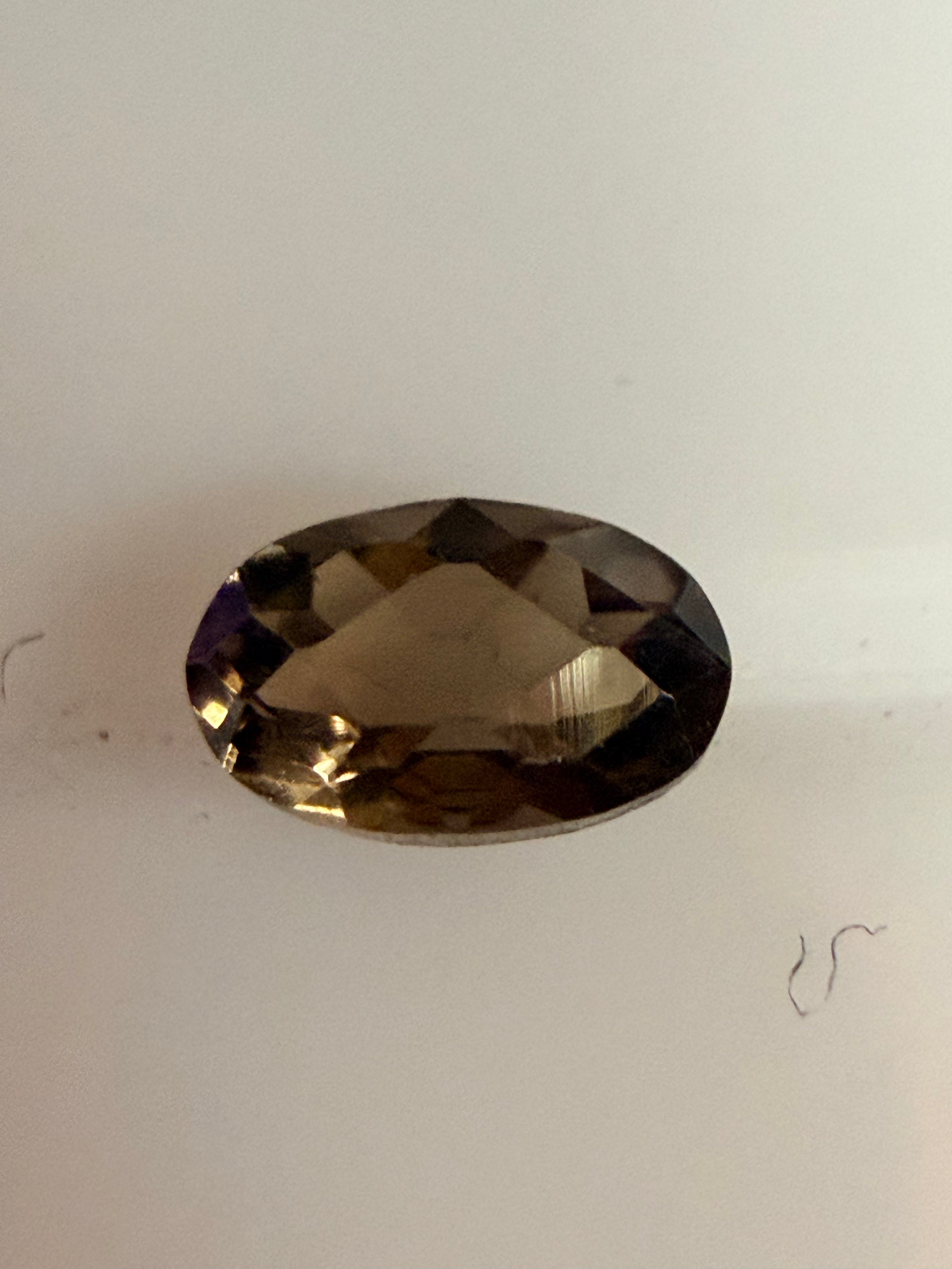 Smoky Quartz Oval Checkerboard Cut 5x3mm