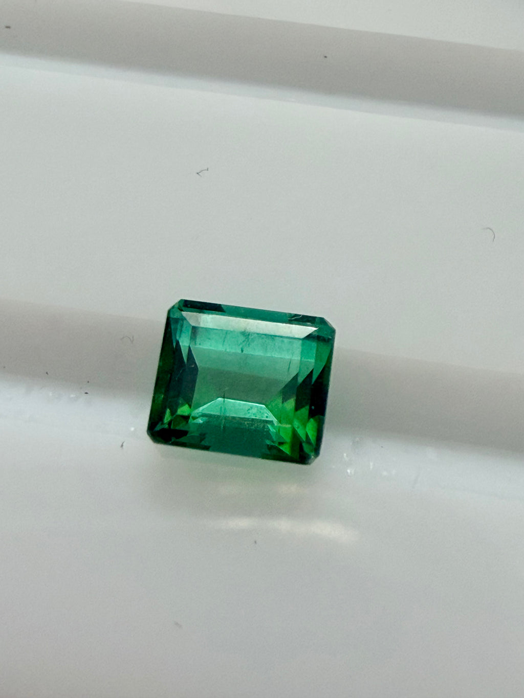 Natural Green Tourmaline Emerald Cut 0.84ct 5.6x4.9mm