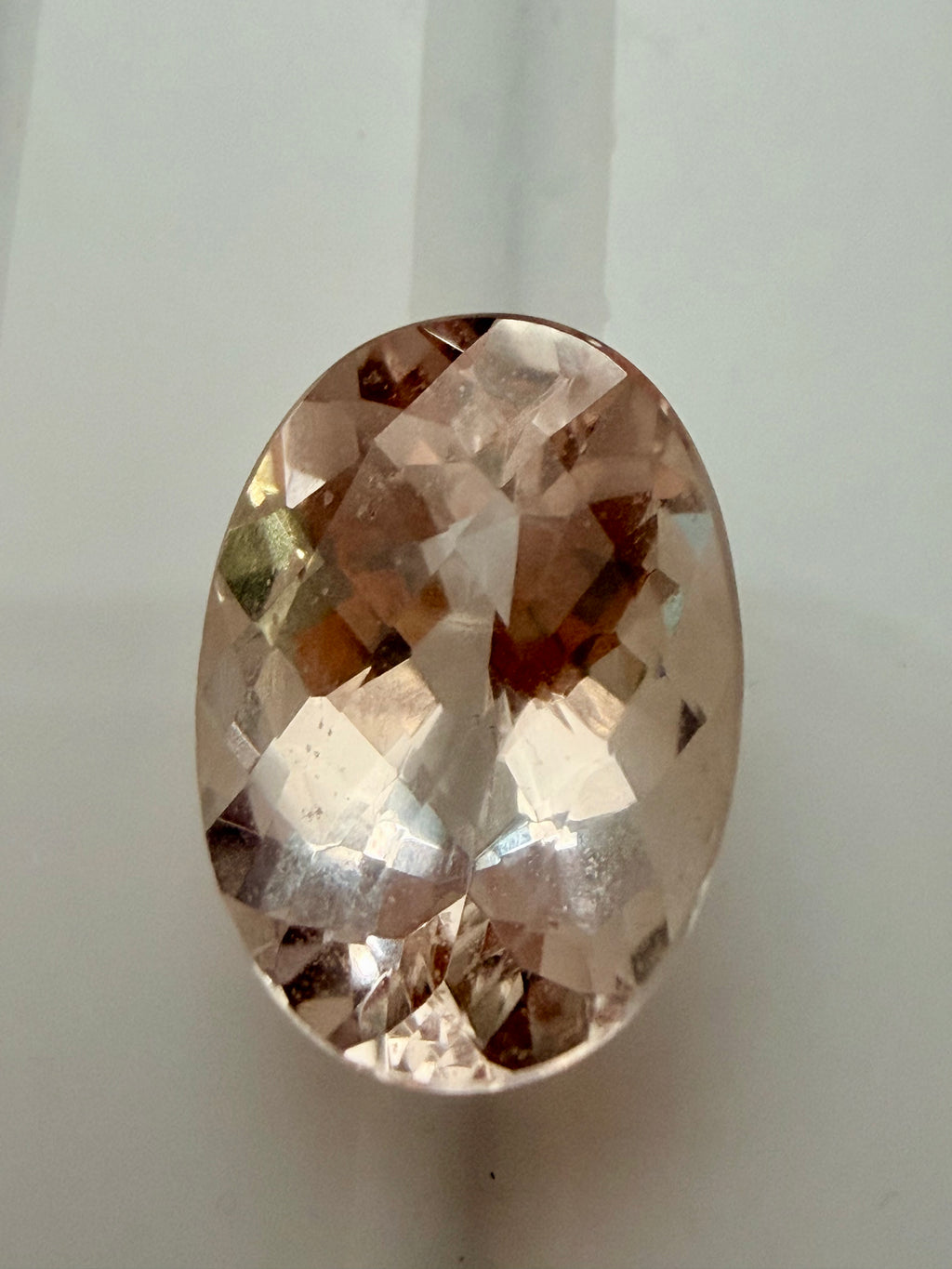 Morganite Oval Checkerboard Cut 14x10mm 5.75ct