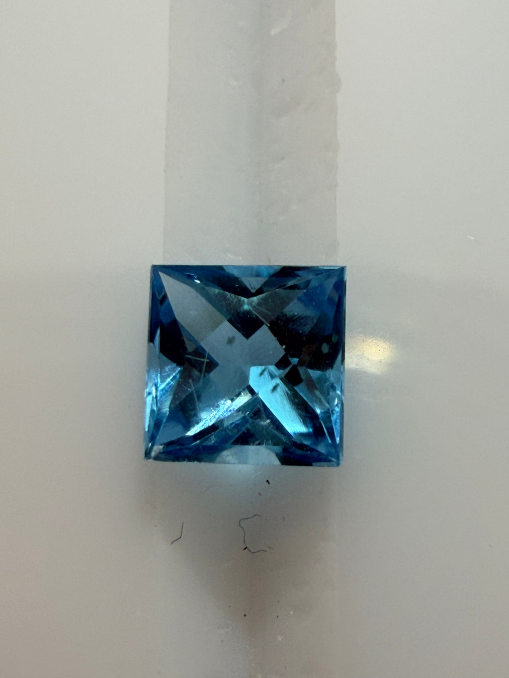 Blue Topaz Ken Cut Square French Cut 4.4x4.5mm 0.58ct