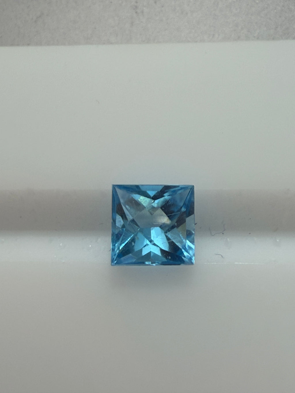 Blue Topaz Ken Cut Square French Cut 4.4x4.5mm 0.58ct
