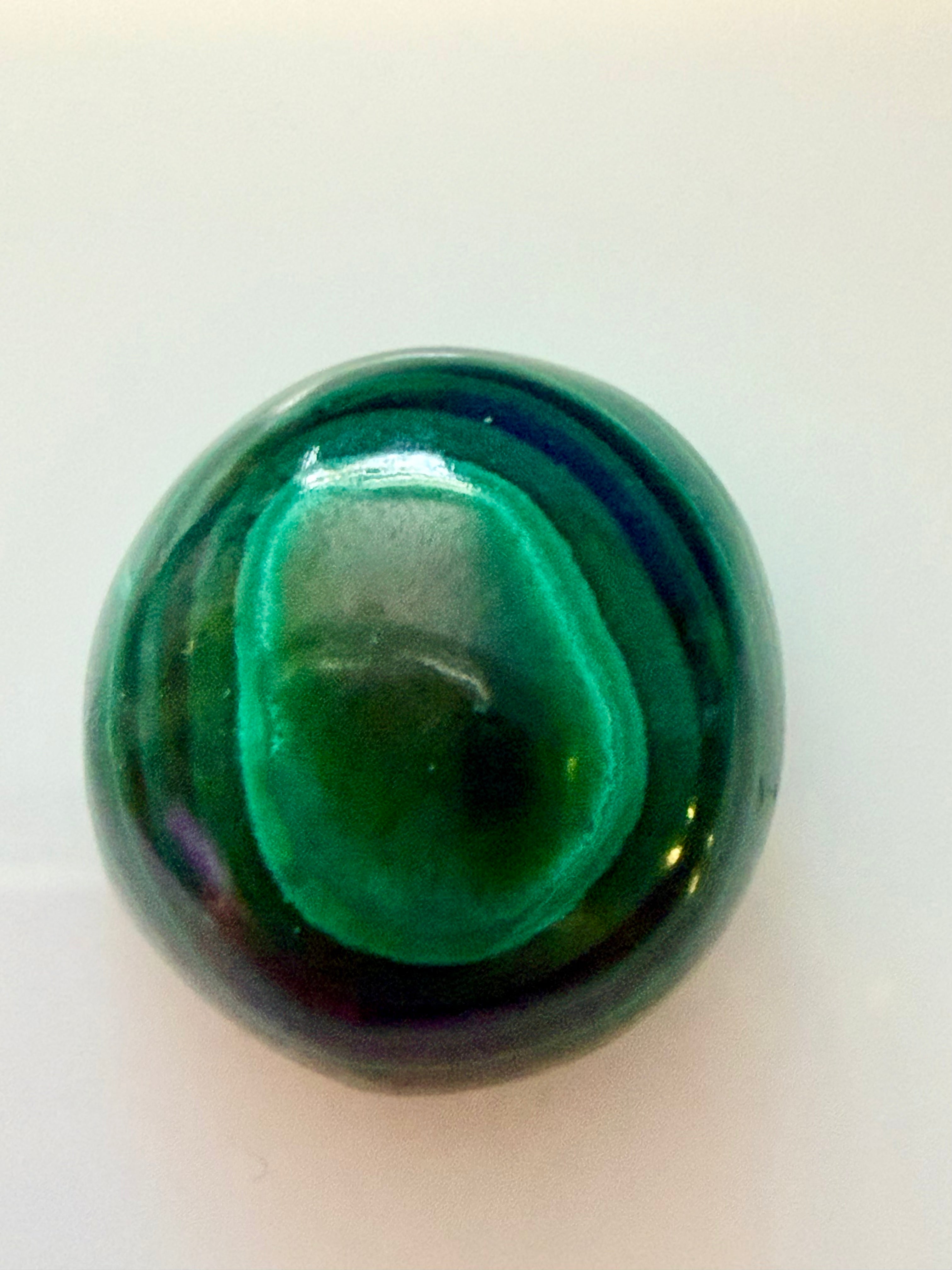 Malachite Bulls Eye 15.8mmx14.8mm 22.34cts