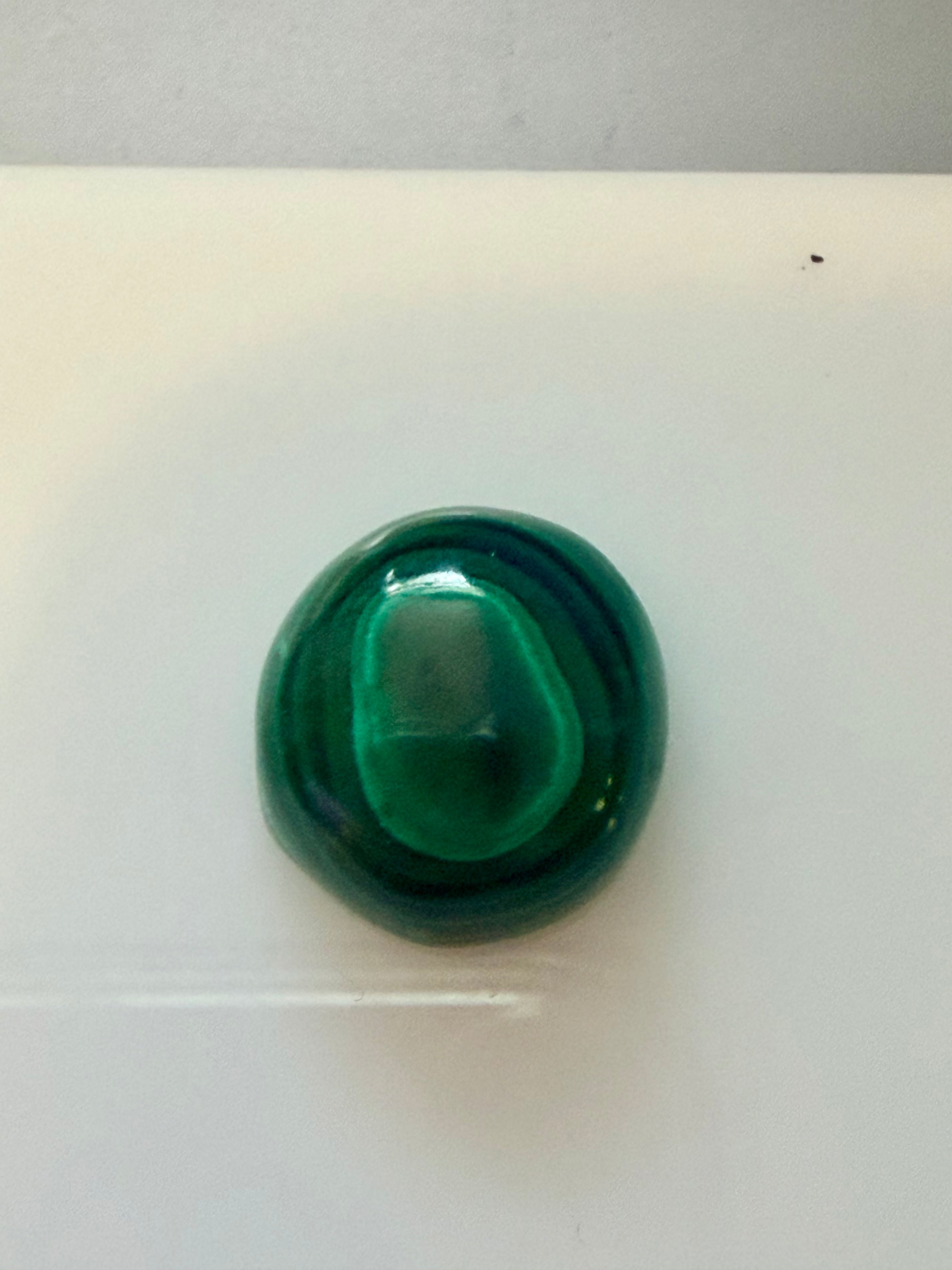 Malachite Bulls Eye 15.8mmx14.8mm 22.34cts