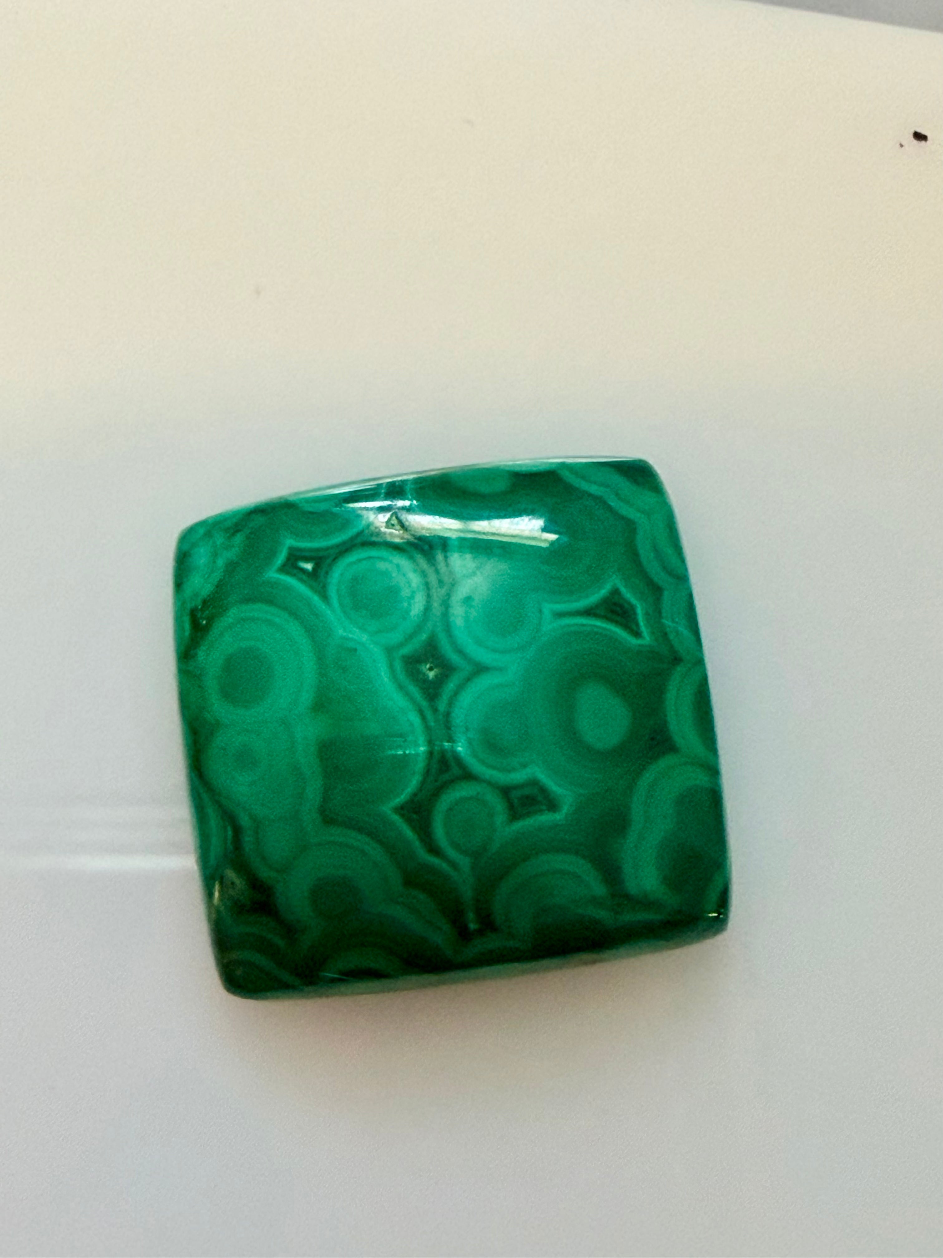 Malachite Square 15.6x15mm 13.56cts