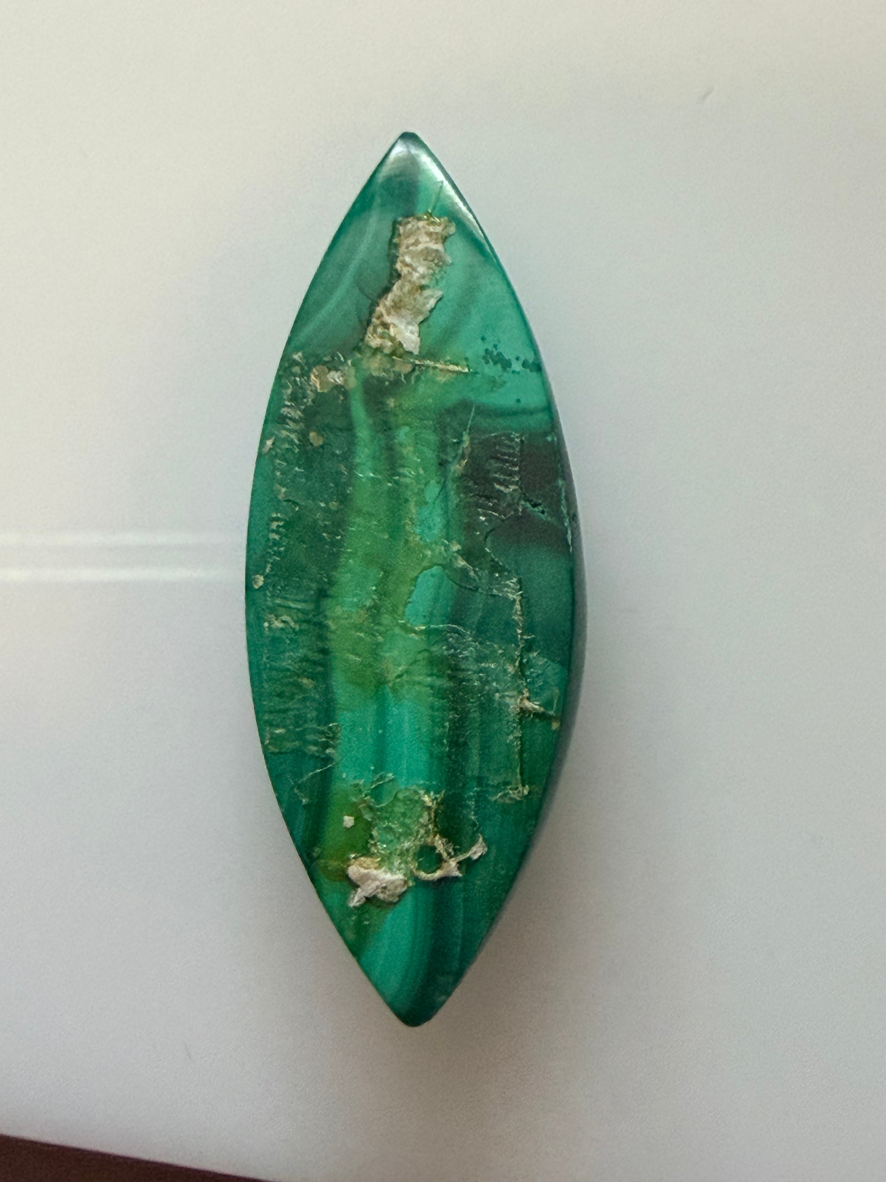 Malachite Marquise 33.8x12.8mm 29.78cts