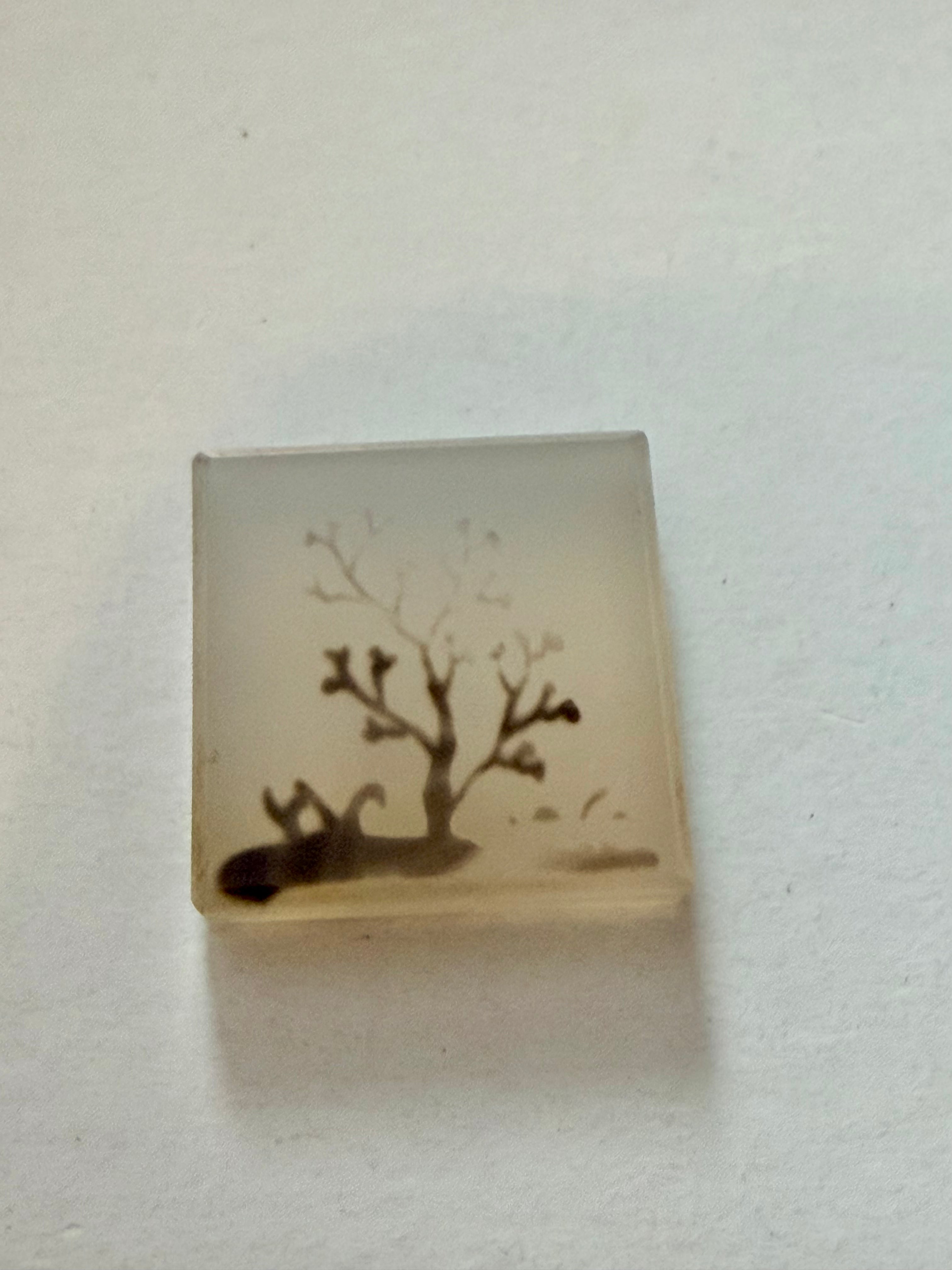 Dendritic Agate Square 20mm 26.41ct