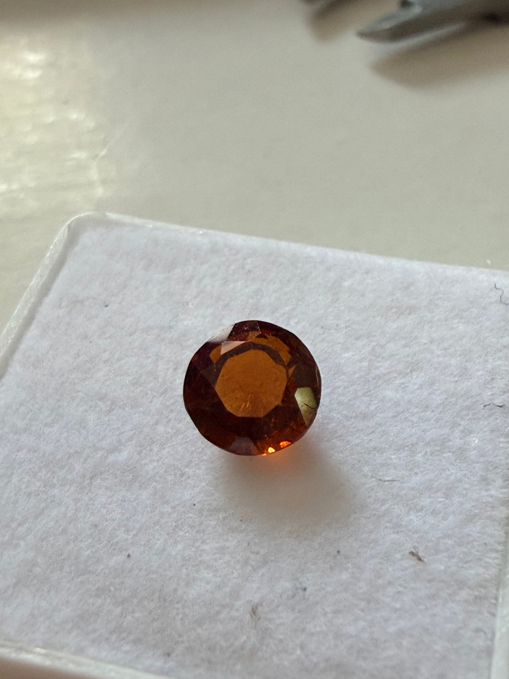 Garnet Hessonite 6.4mm Round 1.16cts