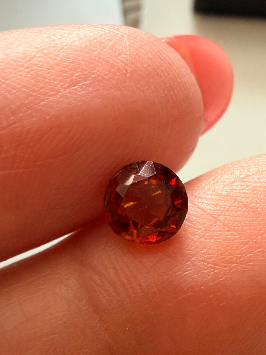 Garnet Hessonite 6.4mm Round 1.16cts