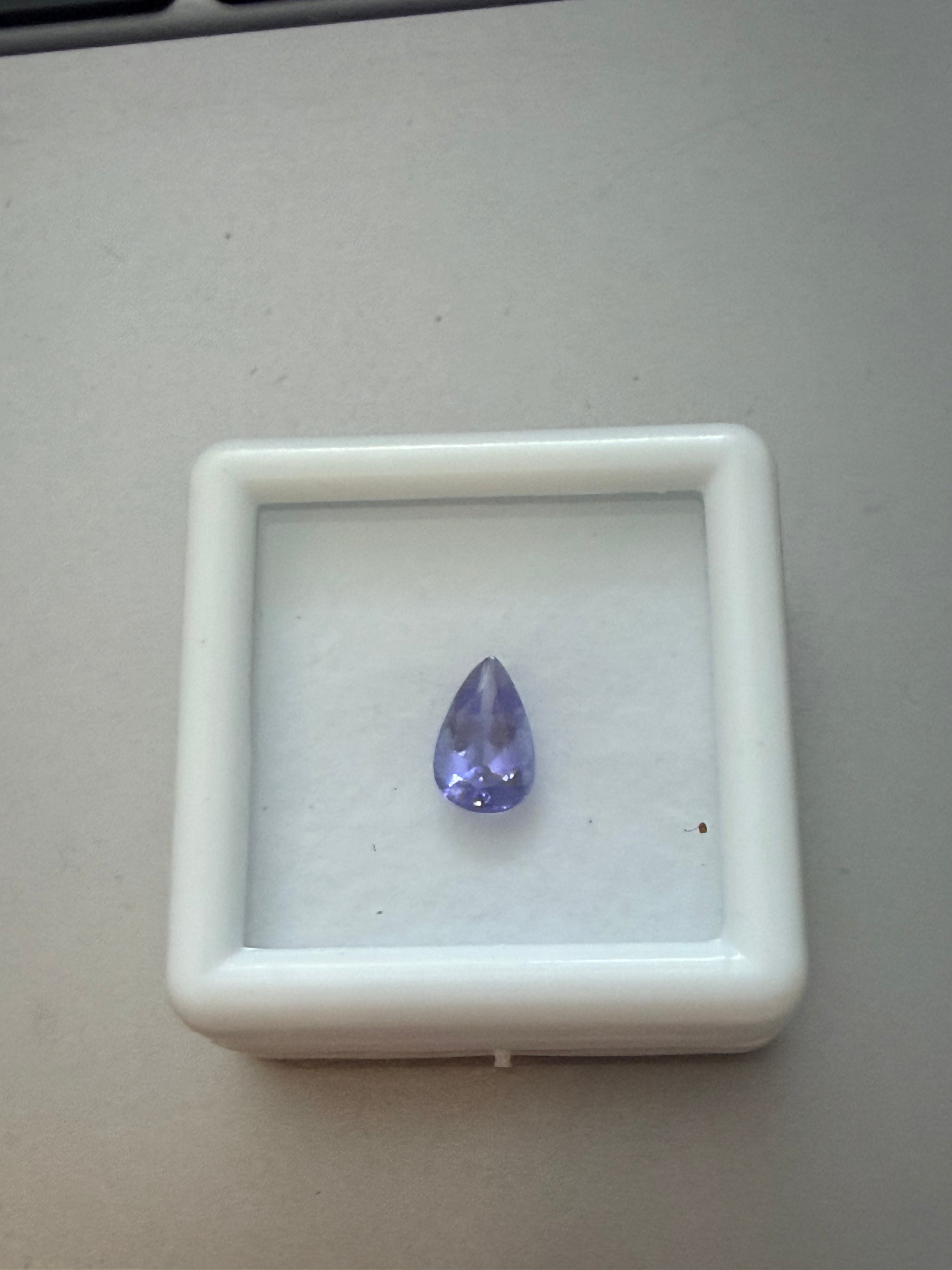 Natural Tanzanite Pear Drop 8x5mm 0.78ct