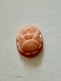 Natural Coral Carved Flower Oval 10x8.2mm 2.39cts