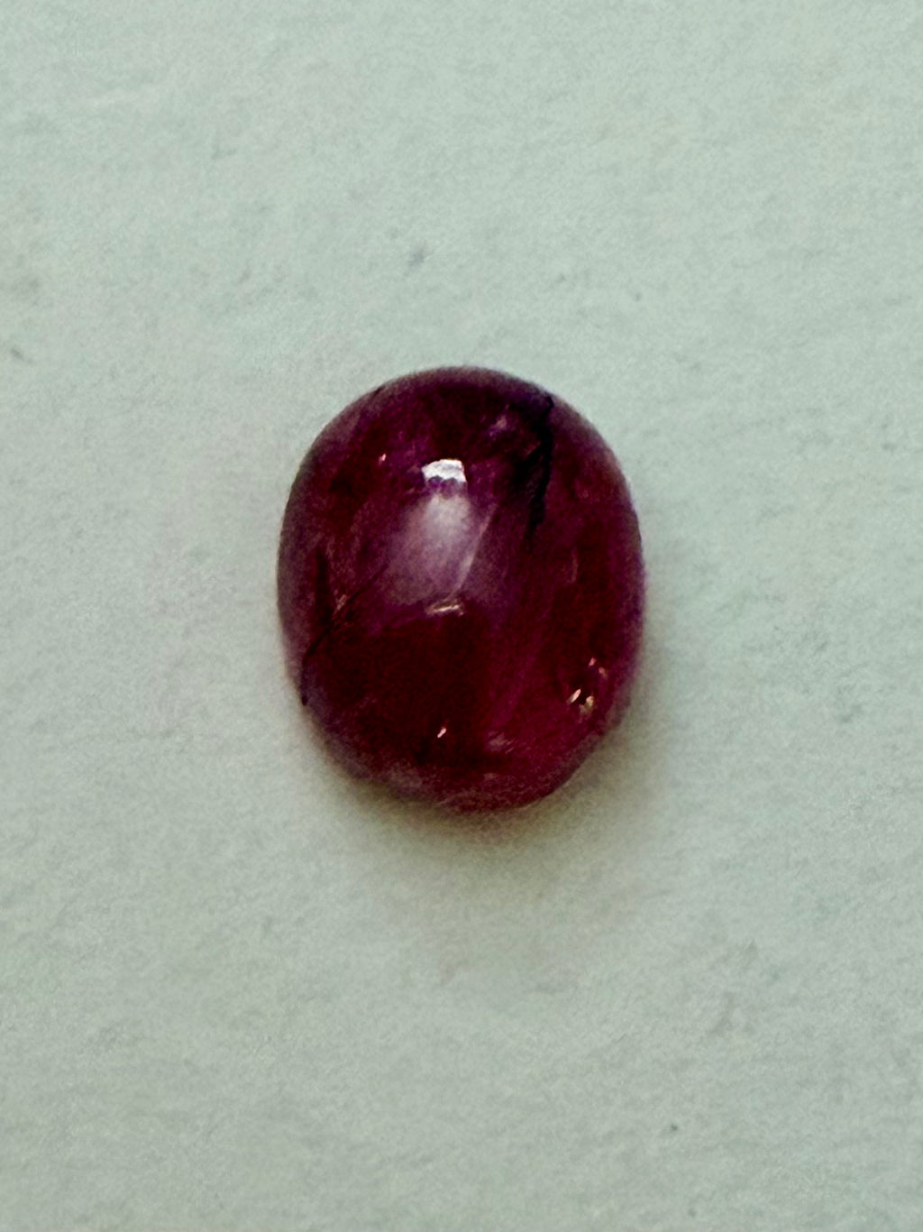 Ruby Red Oval Cabochon 6.8x5.5mm 1.39ct