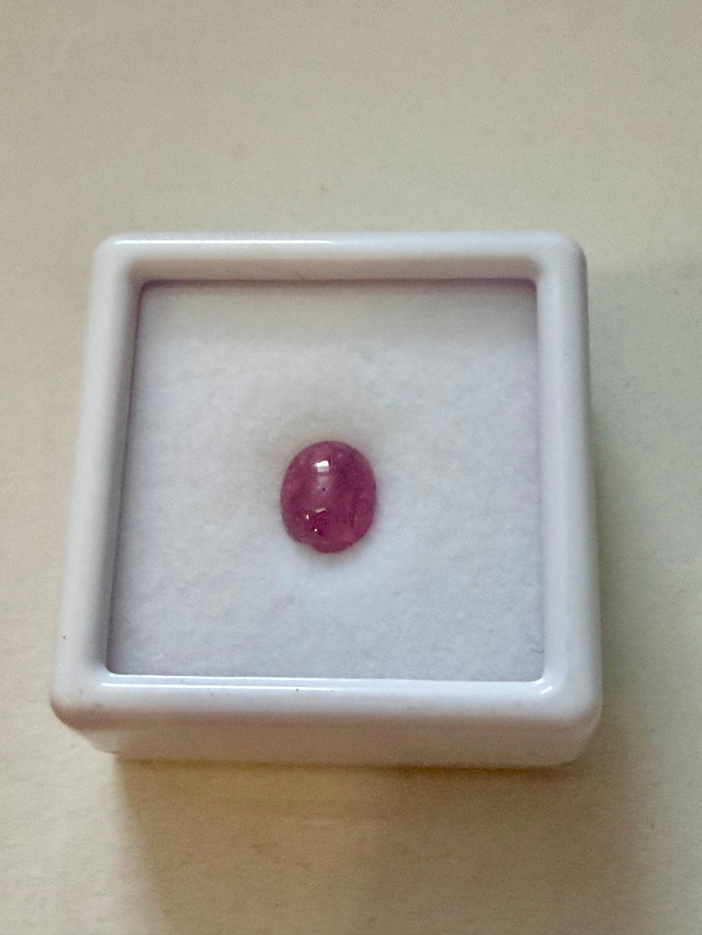 Ruby Red Oval Cabochon 6.8x5.5mm 1.39ct