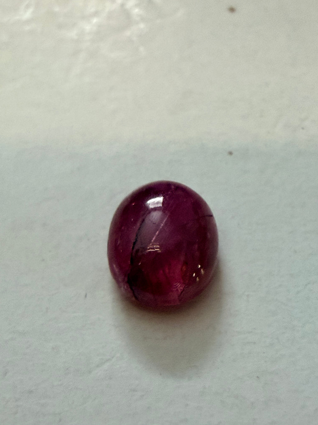 Ruby Red Oval Cabochon 6.8x5.5mm 1.39ct