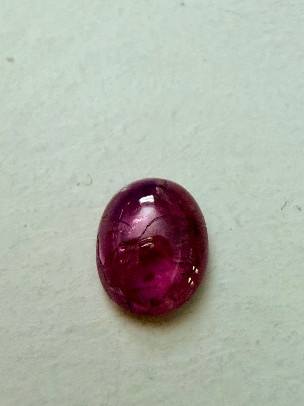 Ruby Red Oval Cabochon 5.8x4.6mm 0.65ct