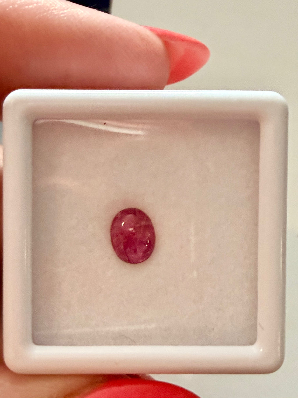 Ruby Red Oval Cabochon 5.8x4.6mm 0.65ct