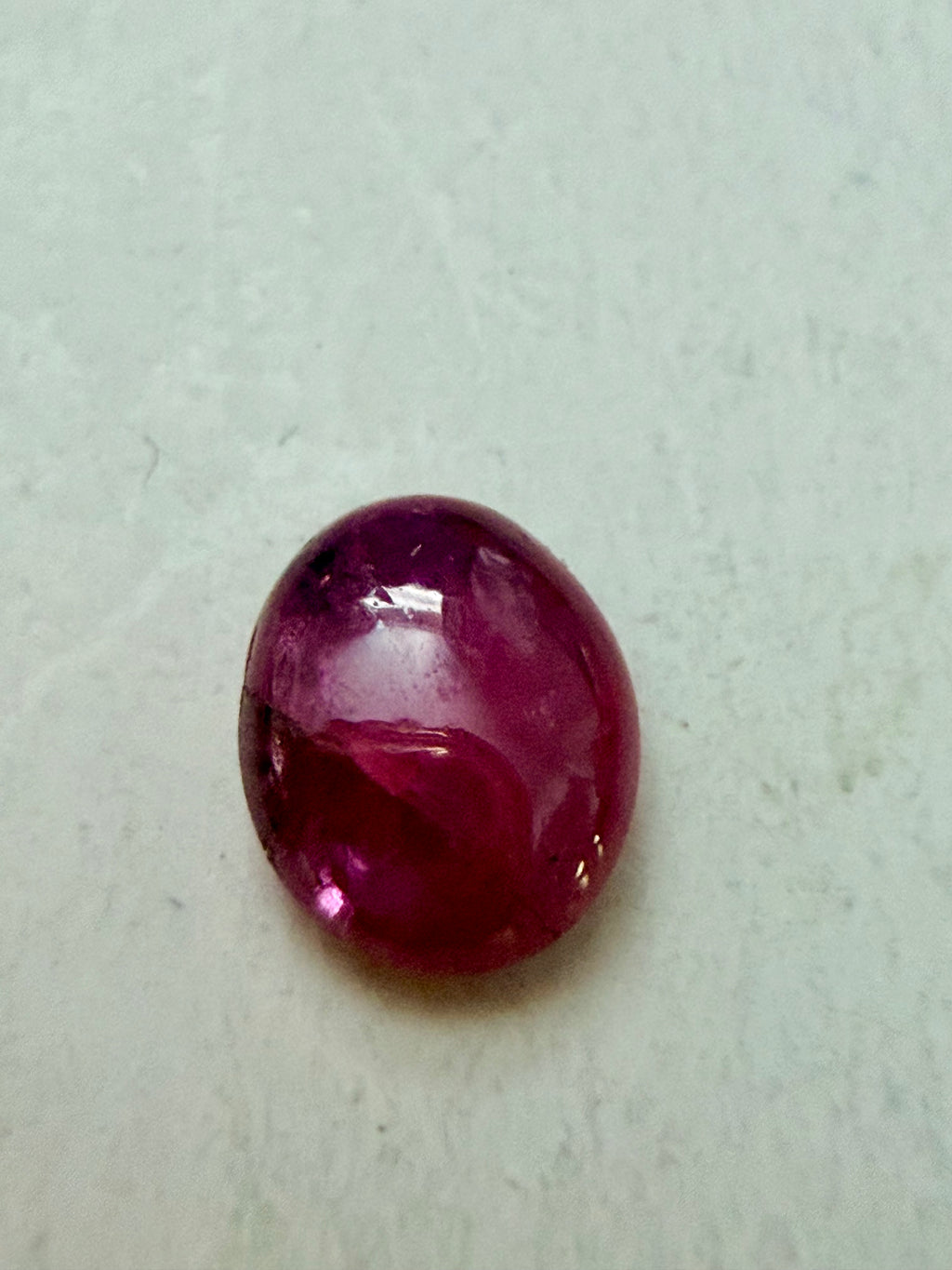 Ruby Red Oval Cabochon 6.4x5mm 0.75ct