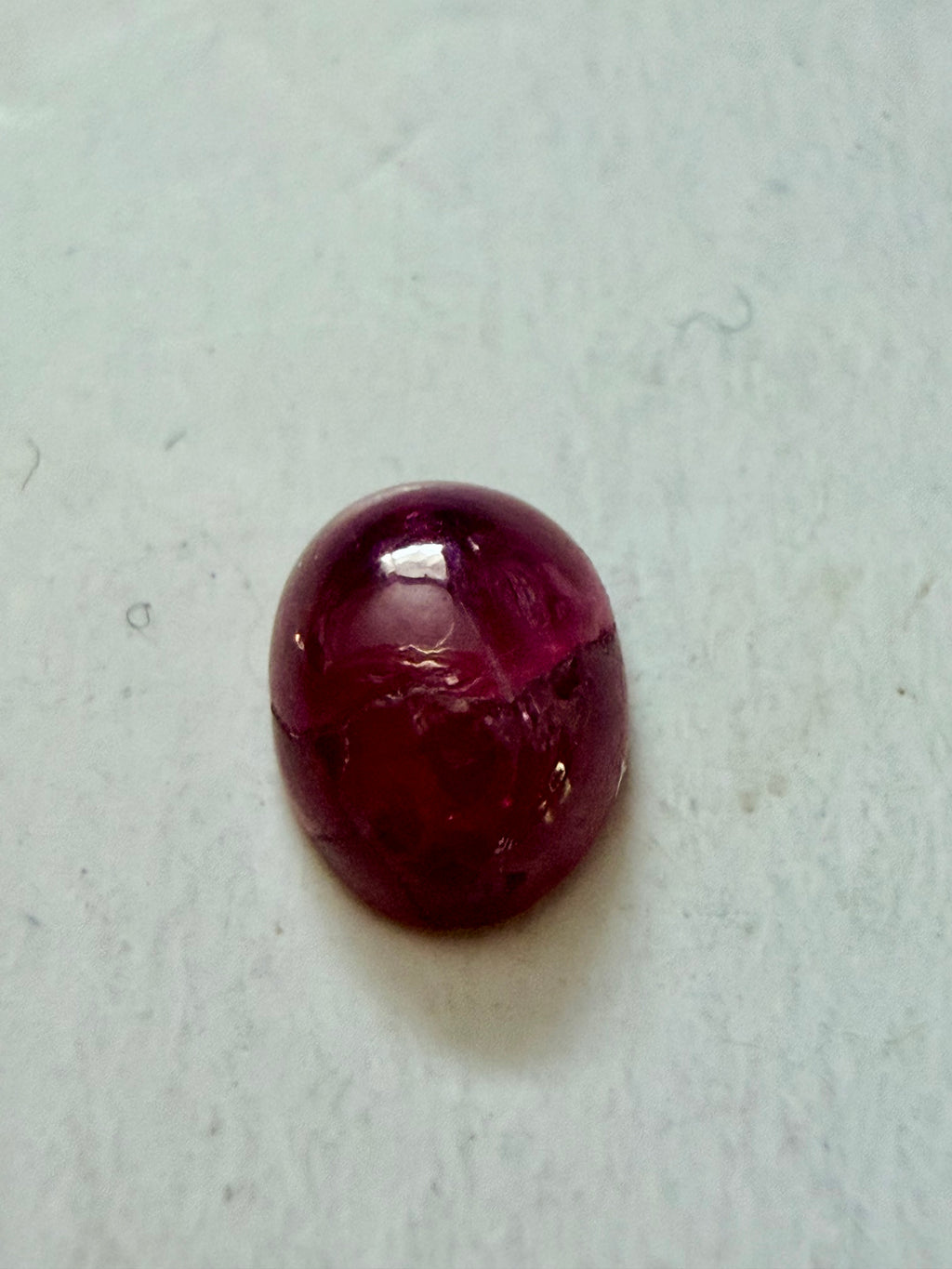 Ruby Red Oval Cabochon 5.7x4.3mm 0.58ct