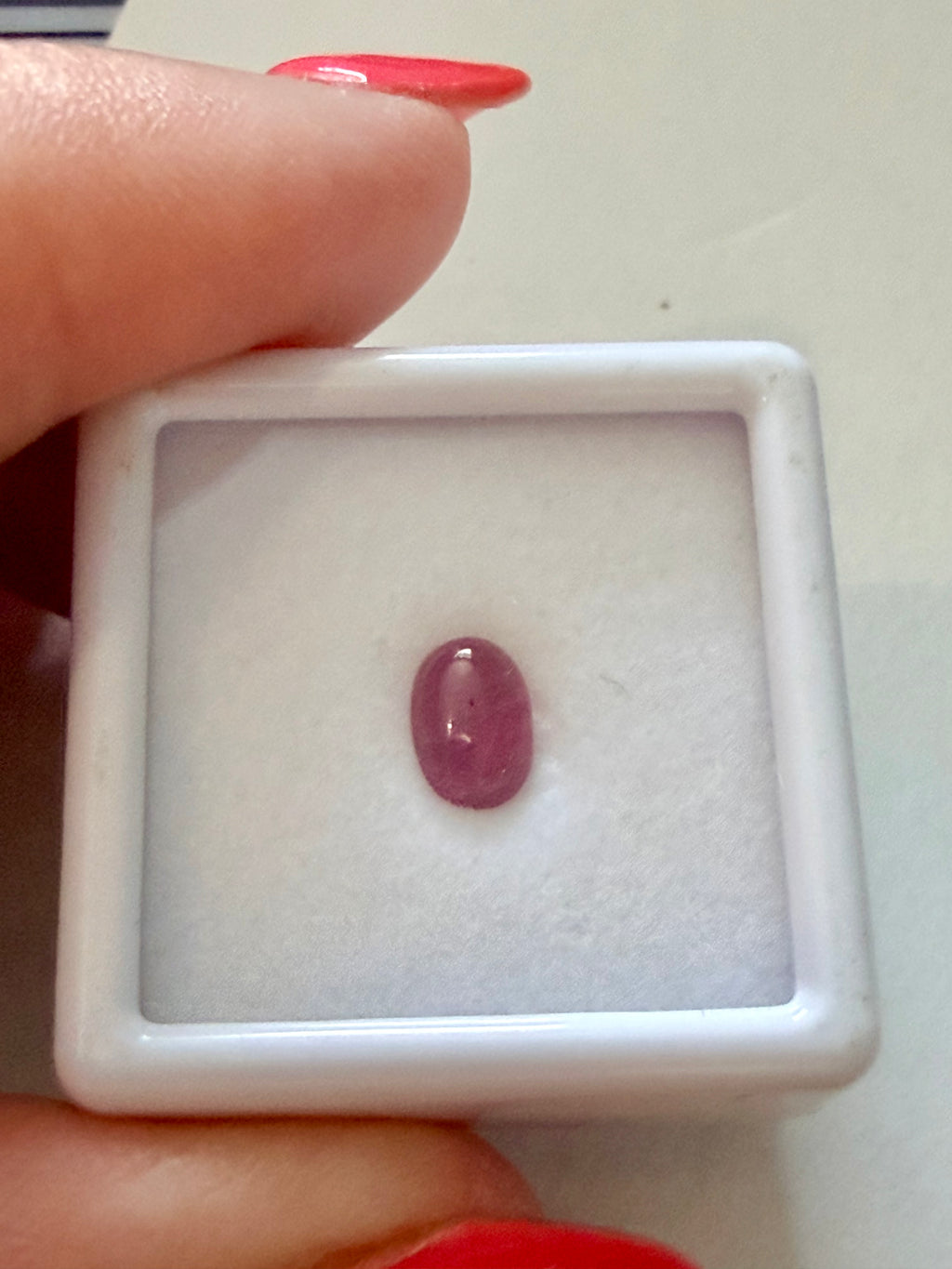 Ruby Red Oval Cabochon 6.7x4.6mm 0.96ct