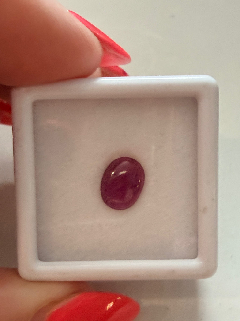 Ruby Red Oval Cabochon 7.9x6.2mm 1.44ct