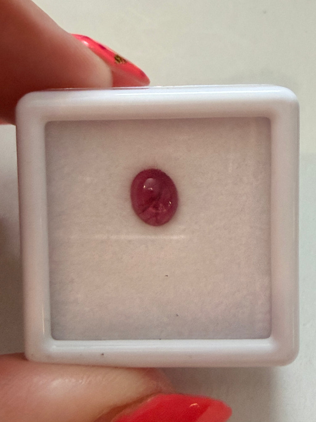 Ruby Red Oval Cabochon 6.2x5mm 0.95ct