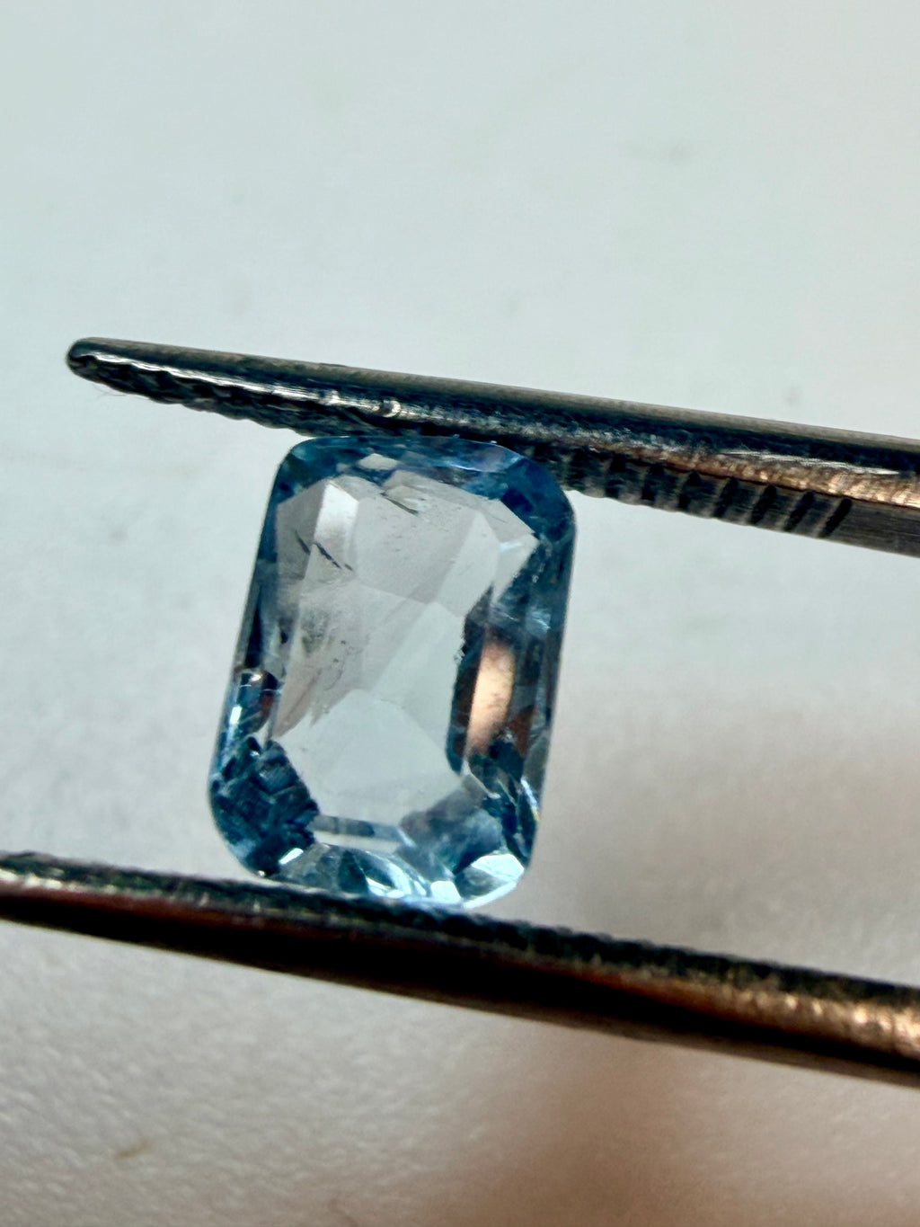 Natural Aquamarine Blue Octagon Cut 7.4x5.2mm 1.07ct