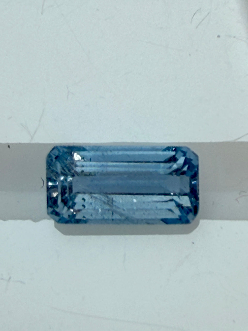 Natural Aquamarine Blue Baguette Cut 7.7x3.9mm 1.11ct