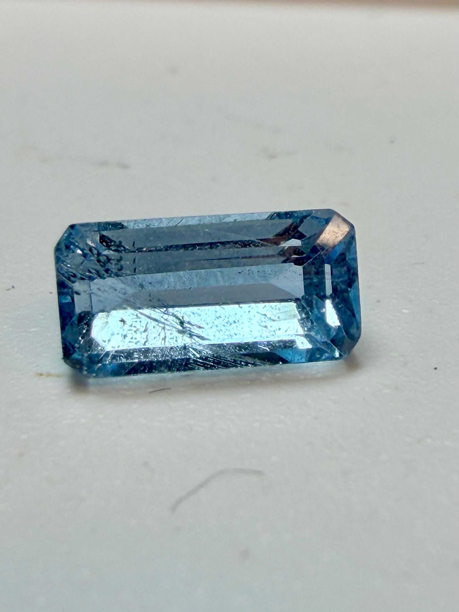 Natural Aquamarine Blue Baguette Cut 7.7x3.9mm 1.11ct