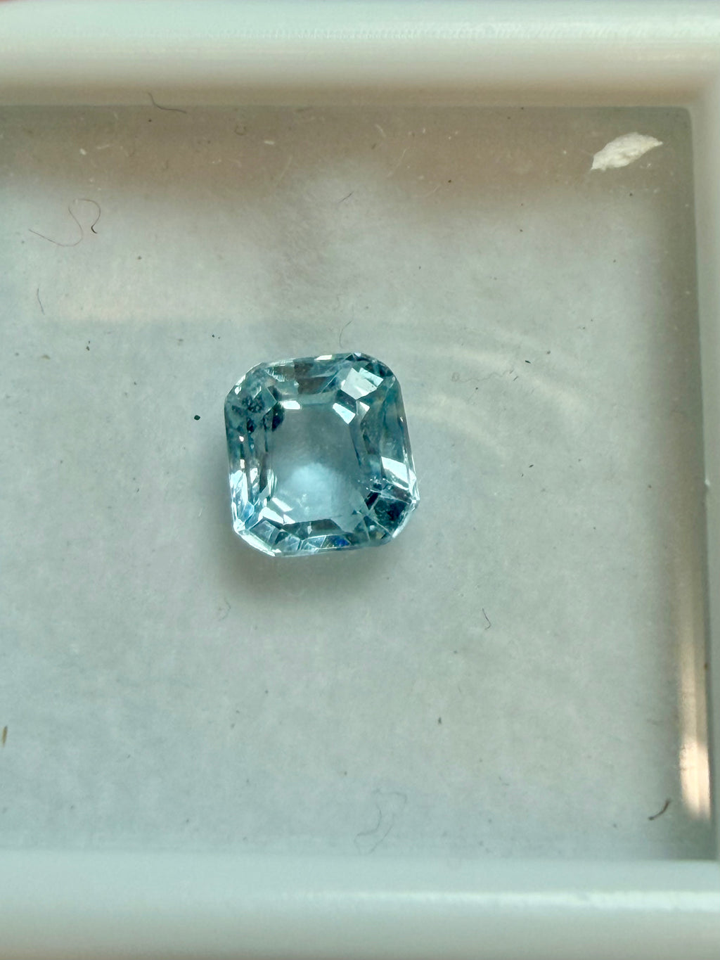 Natural Aquamarine Blue Octagon Cut 6.1x5.8mm 1.08ct