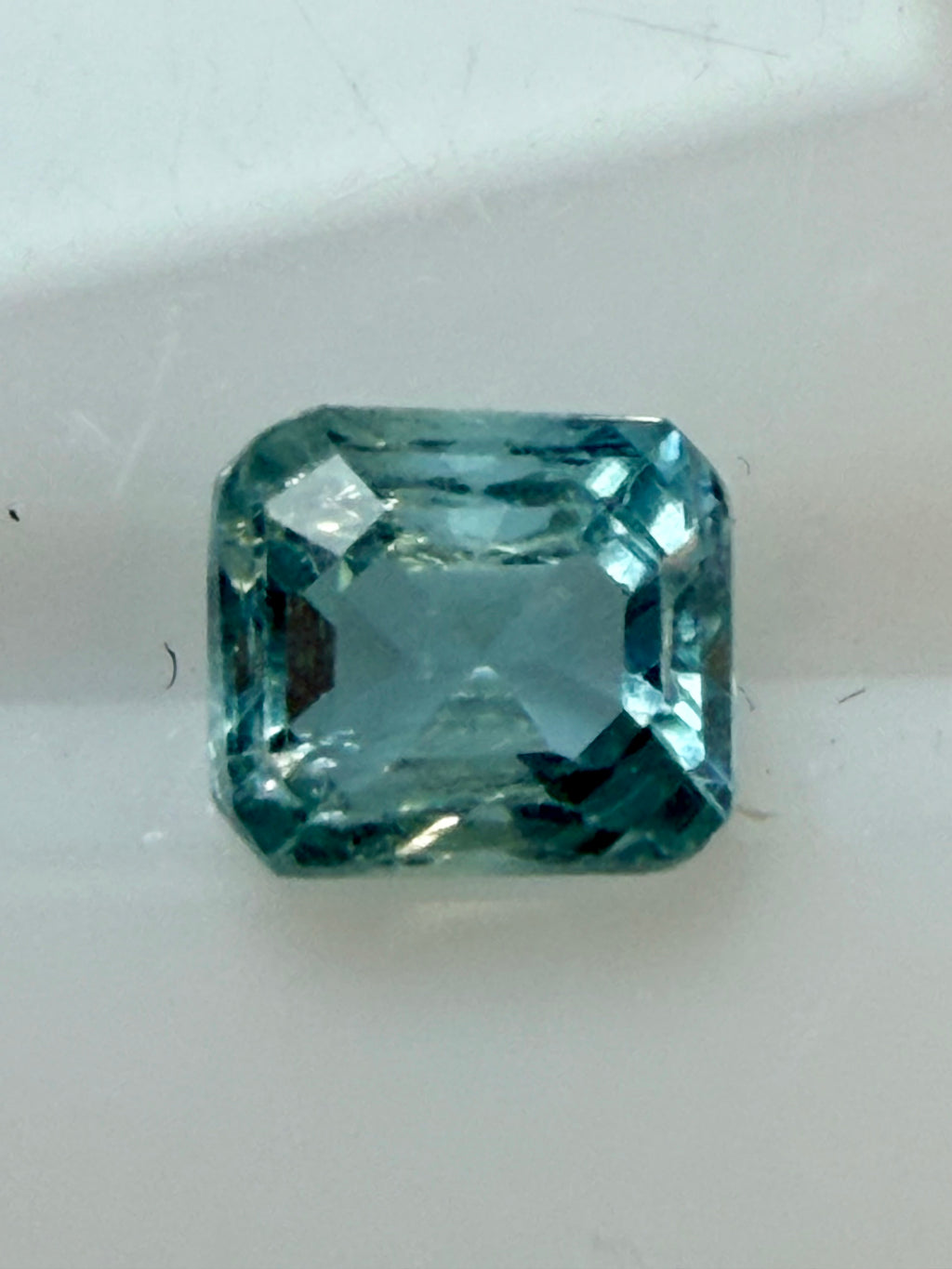 Natural Aquamarine Blue Octagon Cut 6x5.4mm 1.11ct