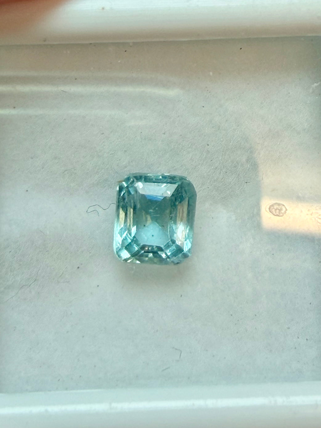 Natural Aquamarine Blue Octagon Cut 6x5.4mm 1.11ct