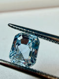 Natural Aquamarine Blue Octagon Cut 6.5x5.6mm 1.35ct