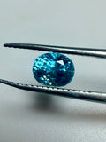 Zircon Blue Oval Gemstone 6.8x5.3mm 1.88ct
