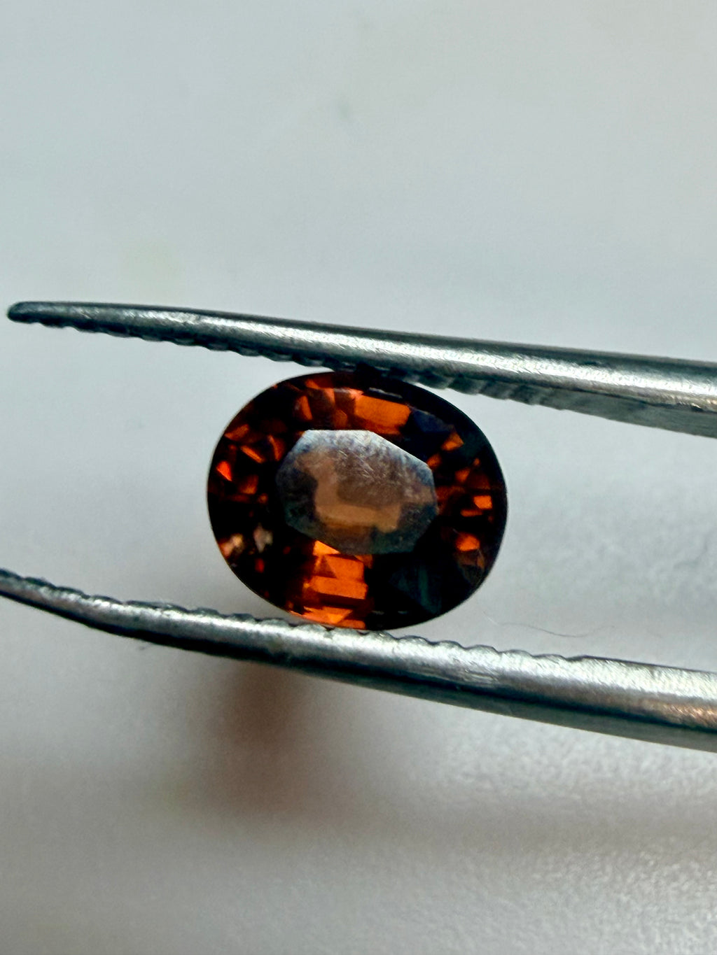 Zircon Red-Brown Gemstone 7.2x6.1mm 1.75ct