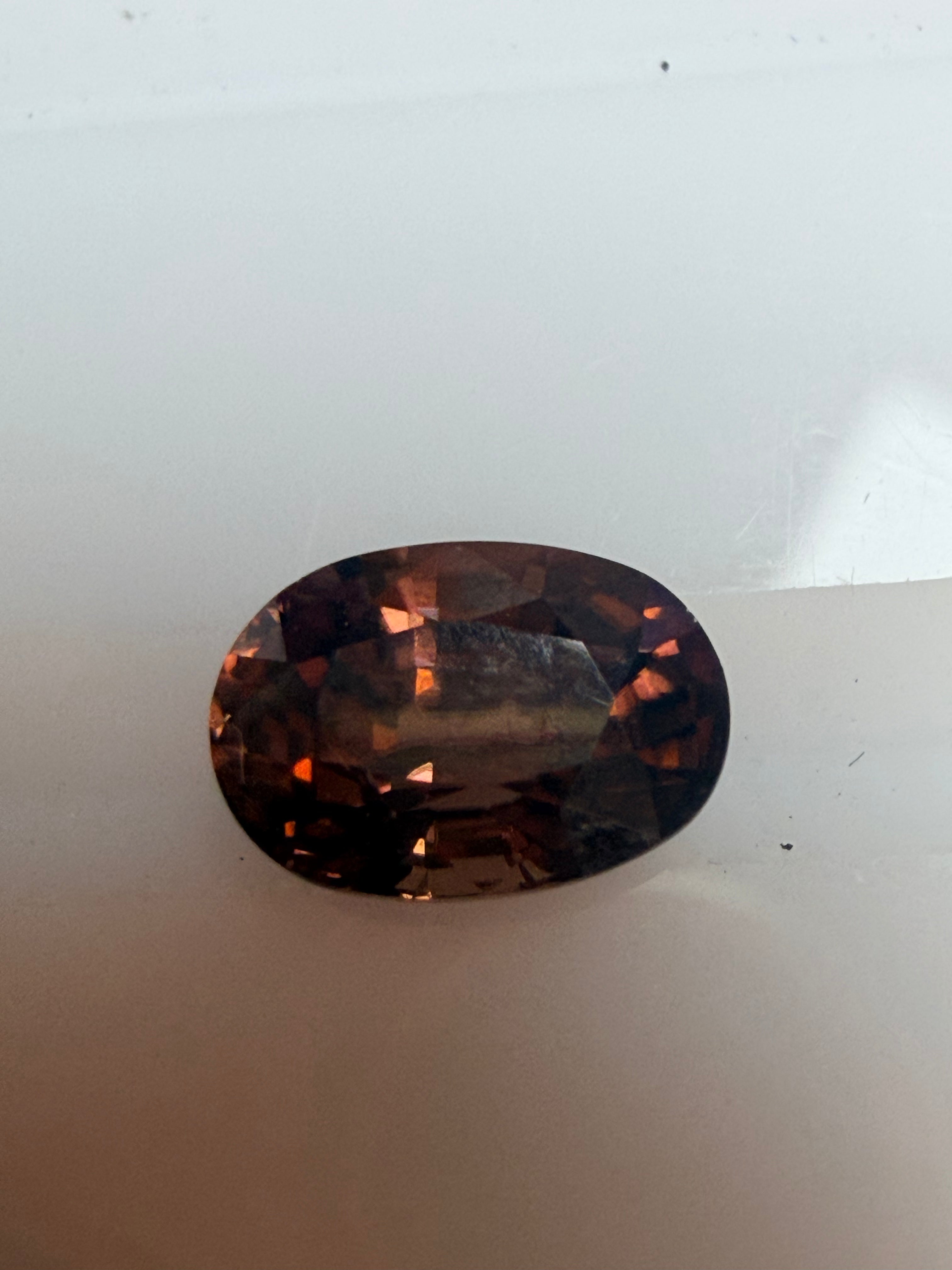 Zircon Blush Pink Oval Gemstone 7.5x5.2mm 1.72ct