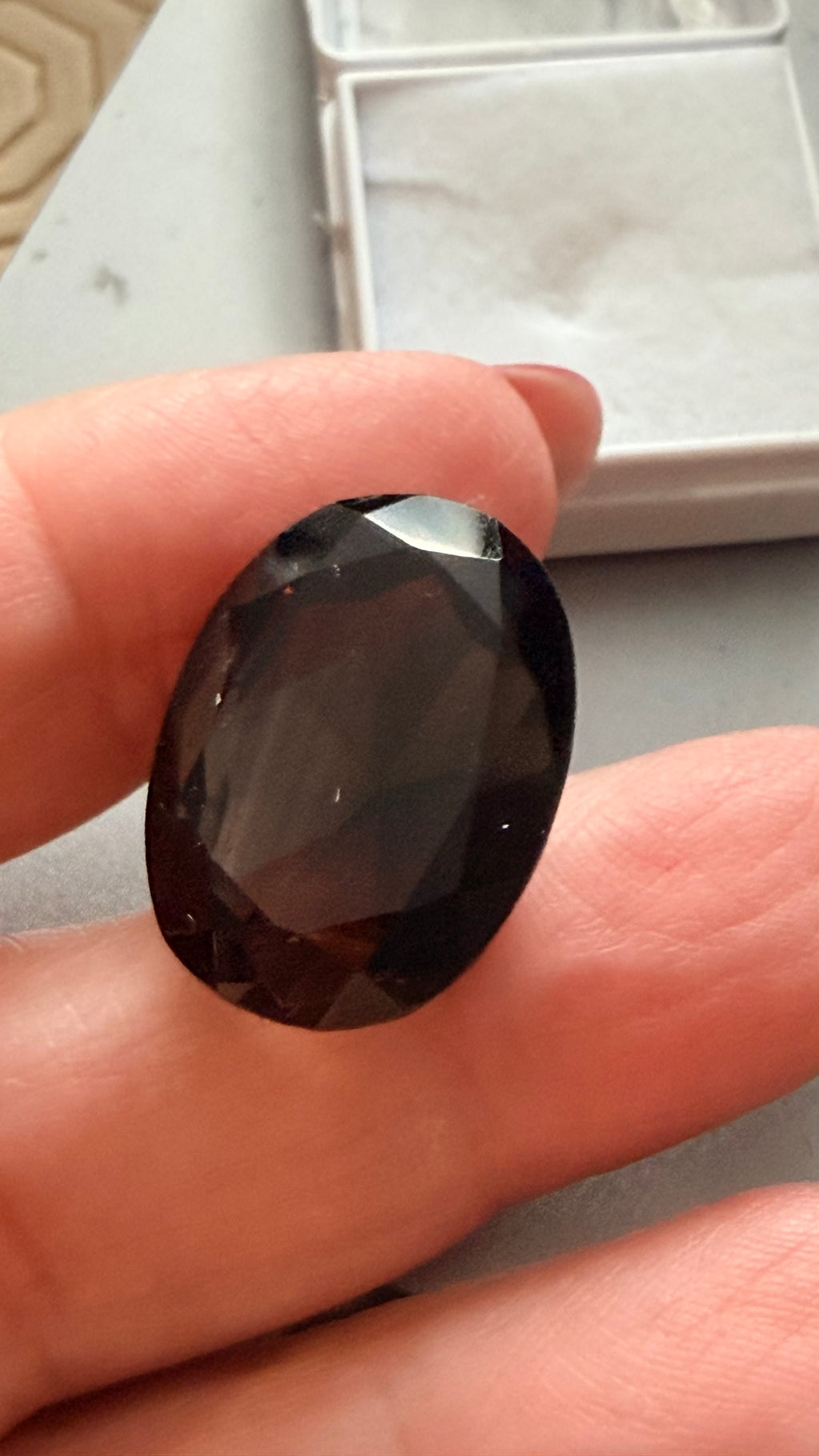 Smoky Quartz Dark Smoky Colour Large Oval 22mm × 16mm 27.11ct