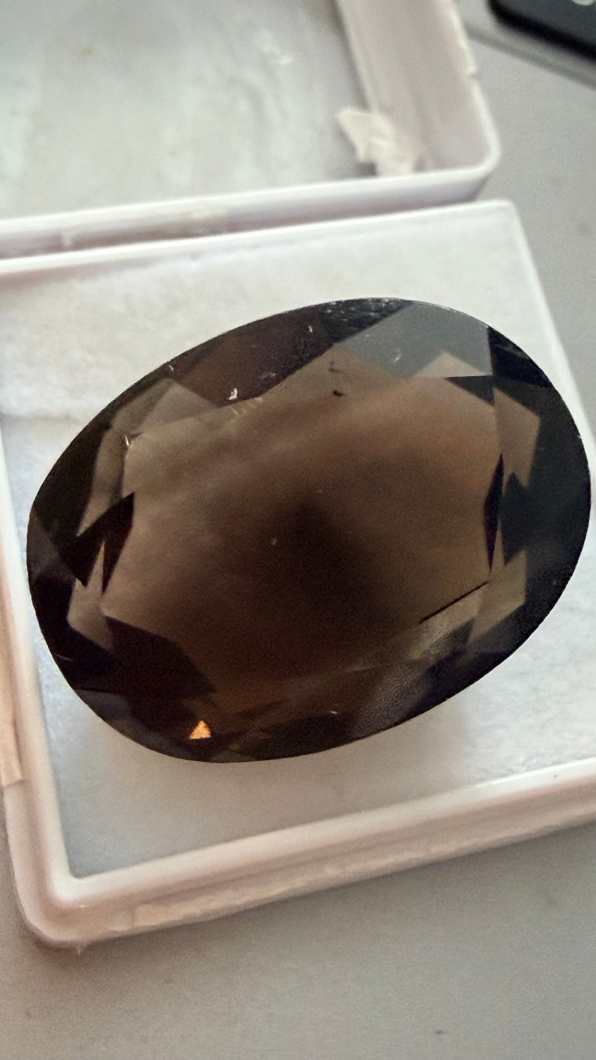 Smoky Quartz Dark Smoky Colour Large Oval 22mm × 16mm 27.11ct