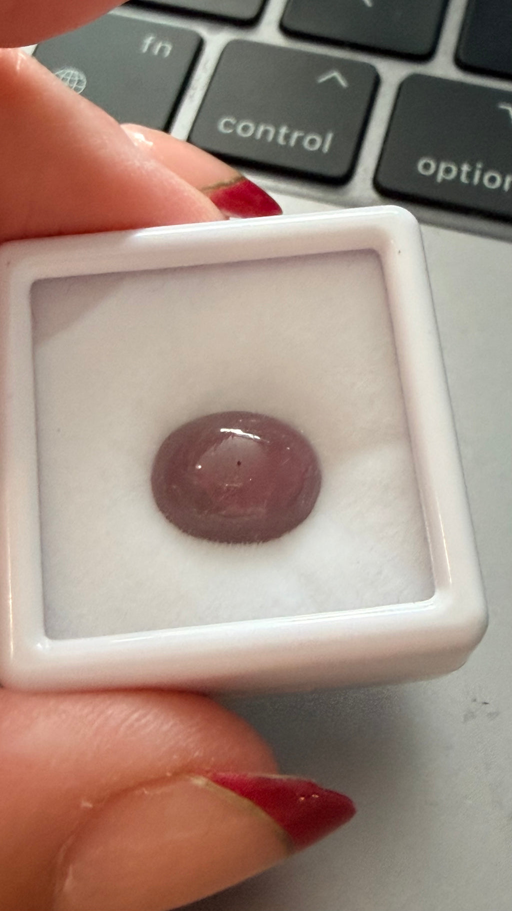 Ruby Oval Cabochon 10.9mm × 8.8mm 4.58ct