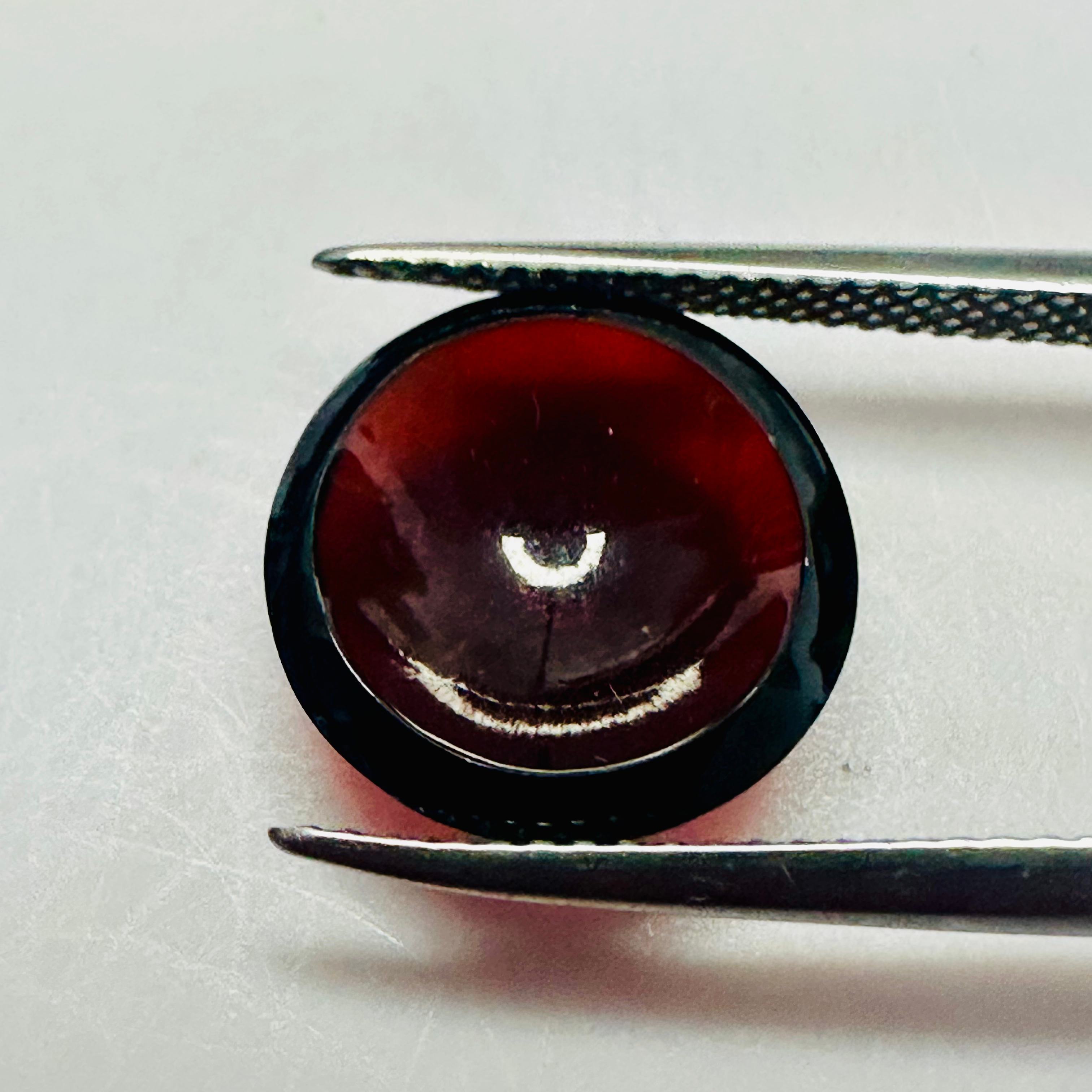 GARNET  12.7MM ROUND CARBUNCLE   5.20CTS image 1