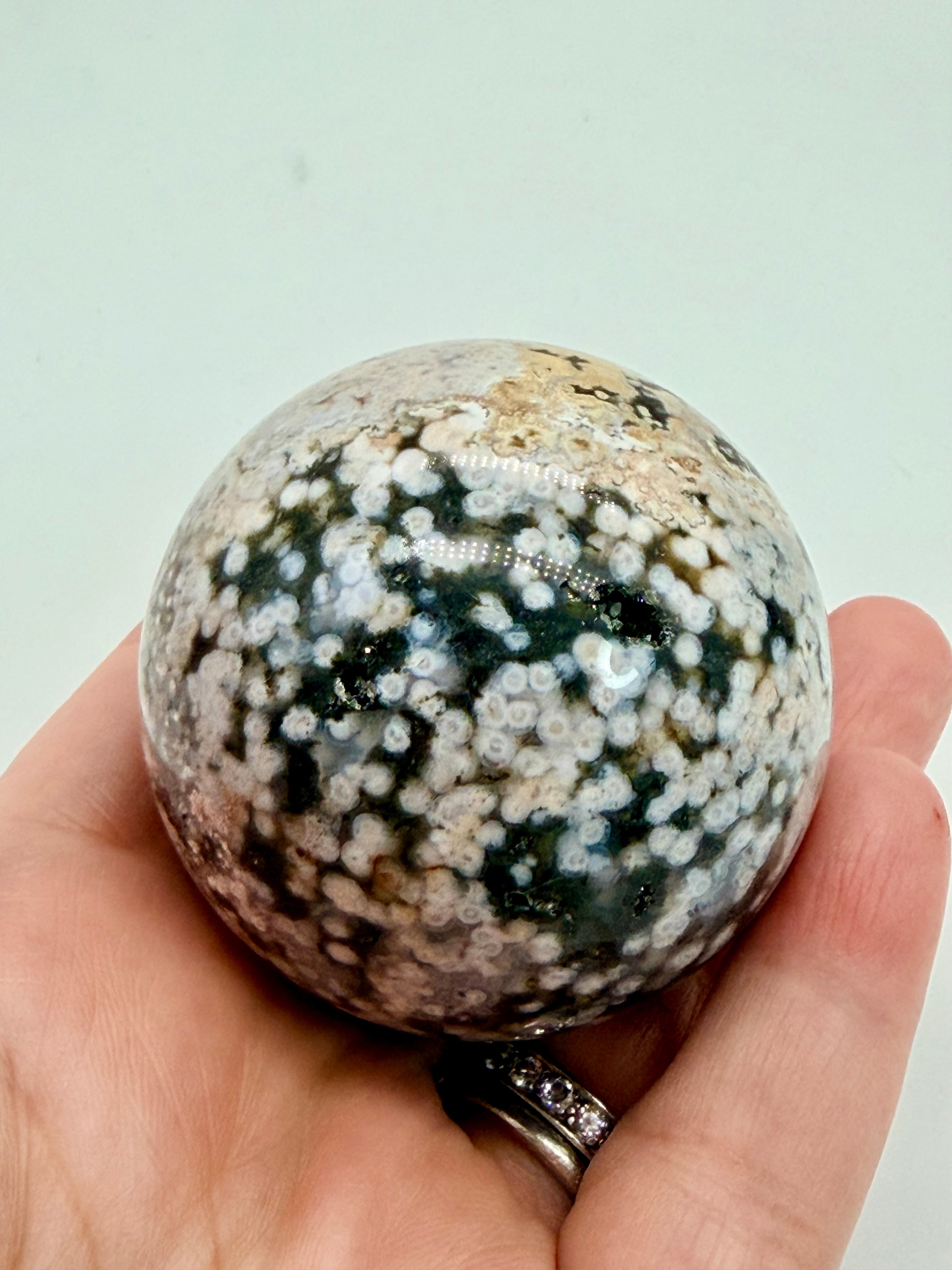 Ocean Jasper Sphere 6cm natural stone image 1